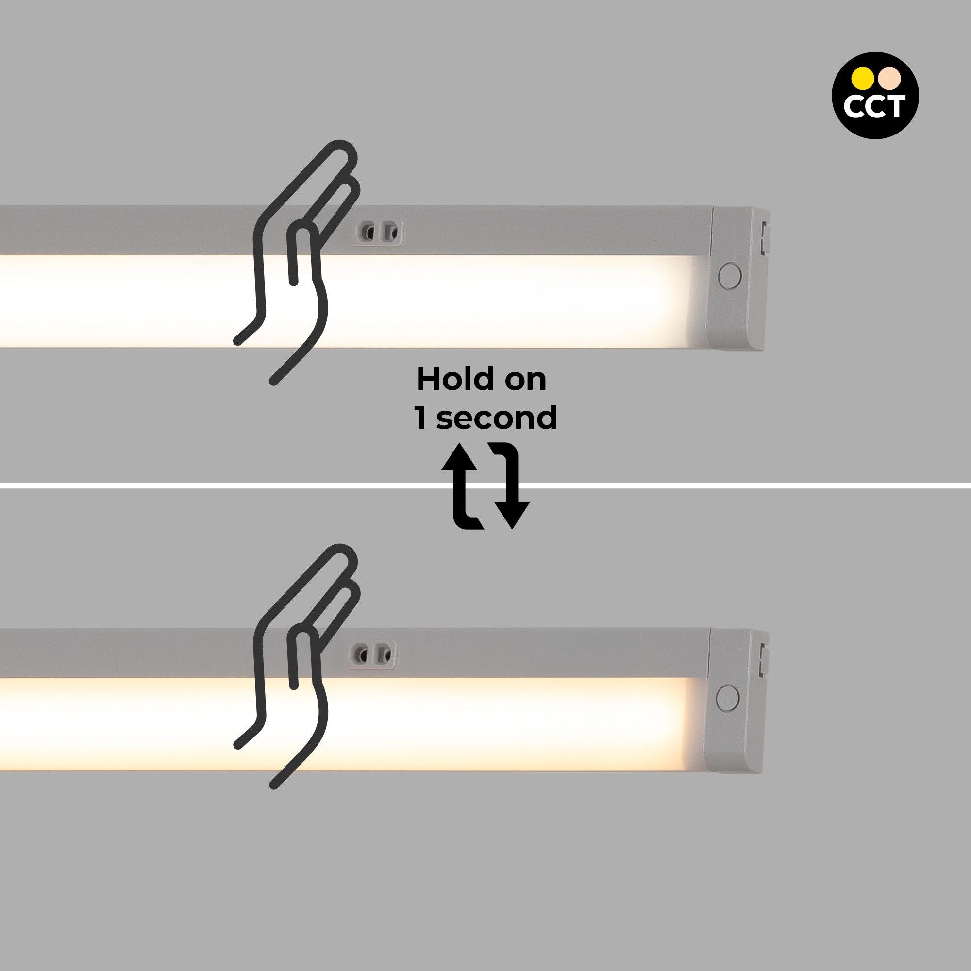 Regleta LED bajo mueble 8W - CCT - Con sensor - 60cm