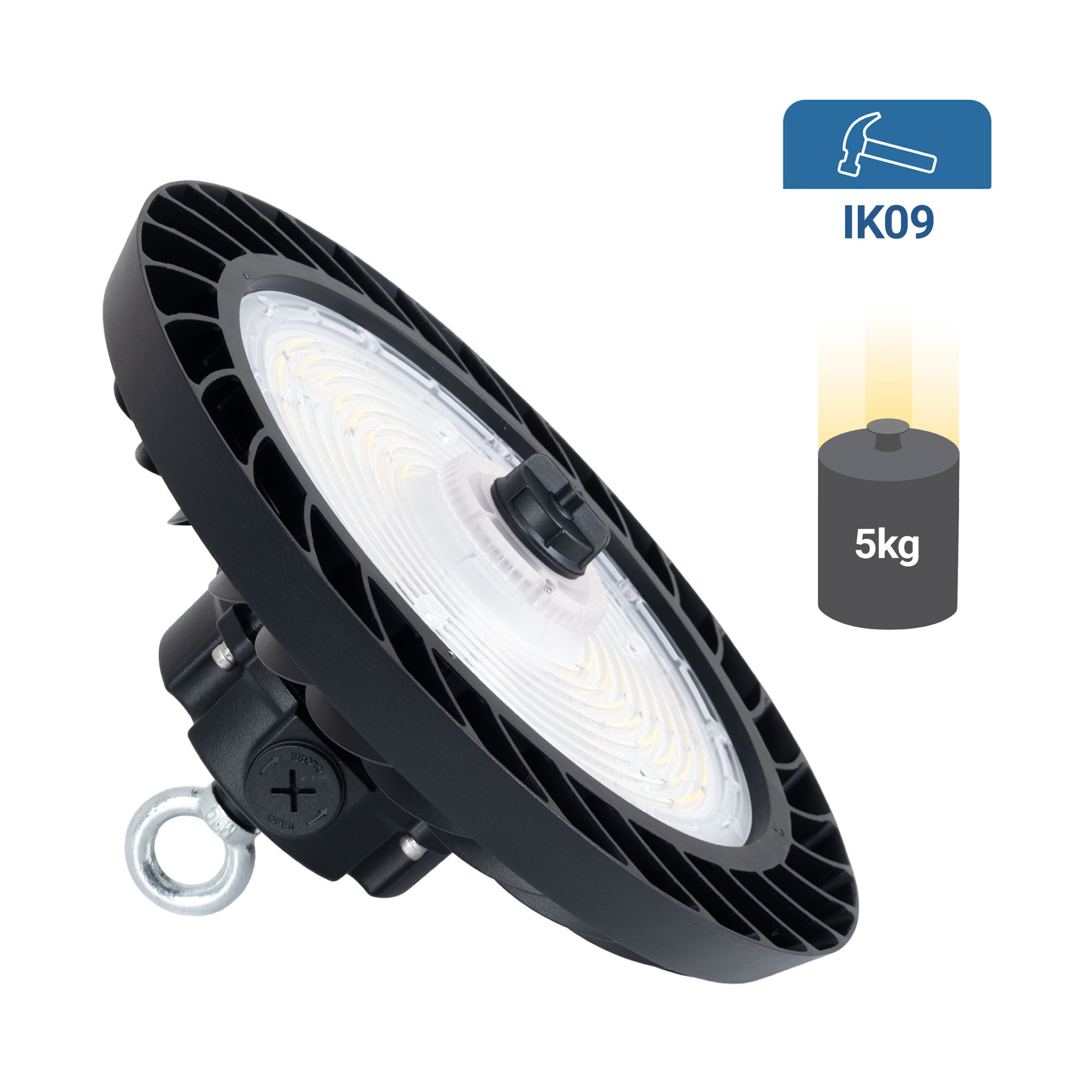 Campana LED industrial 200W - CCT - 170lm/W - Driver LIFUD - IP65 - 10 años garantía