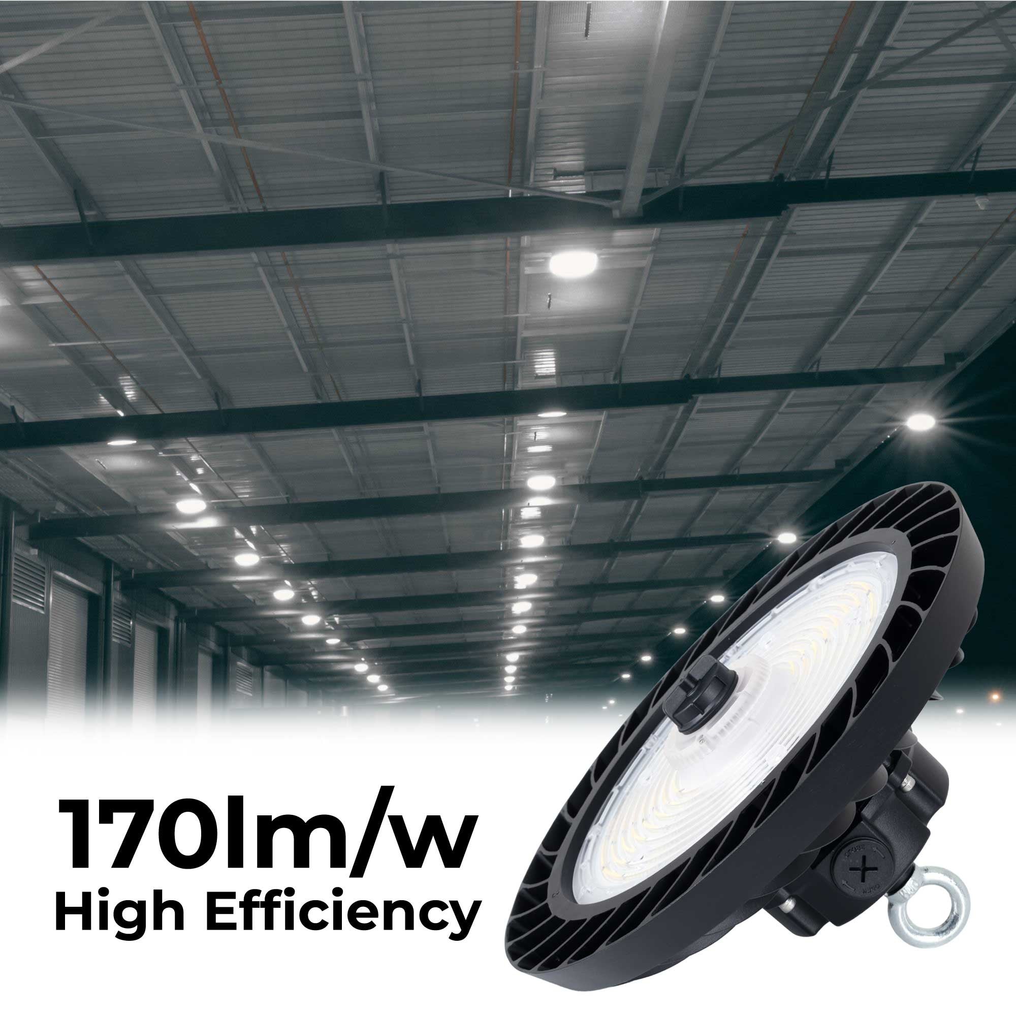 Campana LED industrial 200W - CCT - 170lm/W - Driver LIFUD - IP65 - 10 años garantía