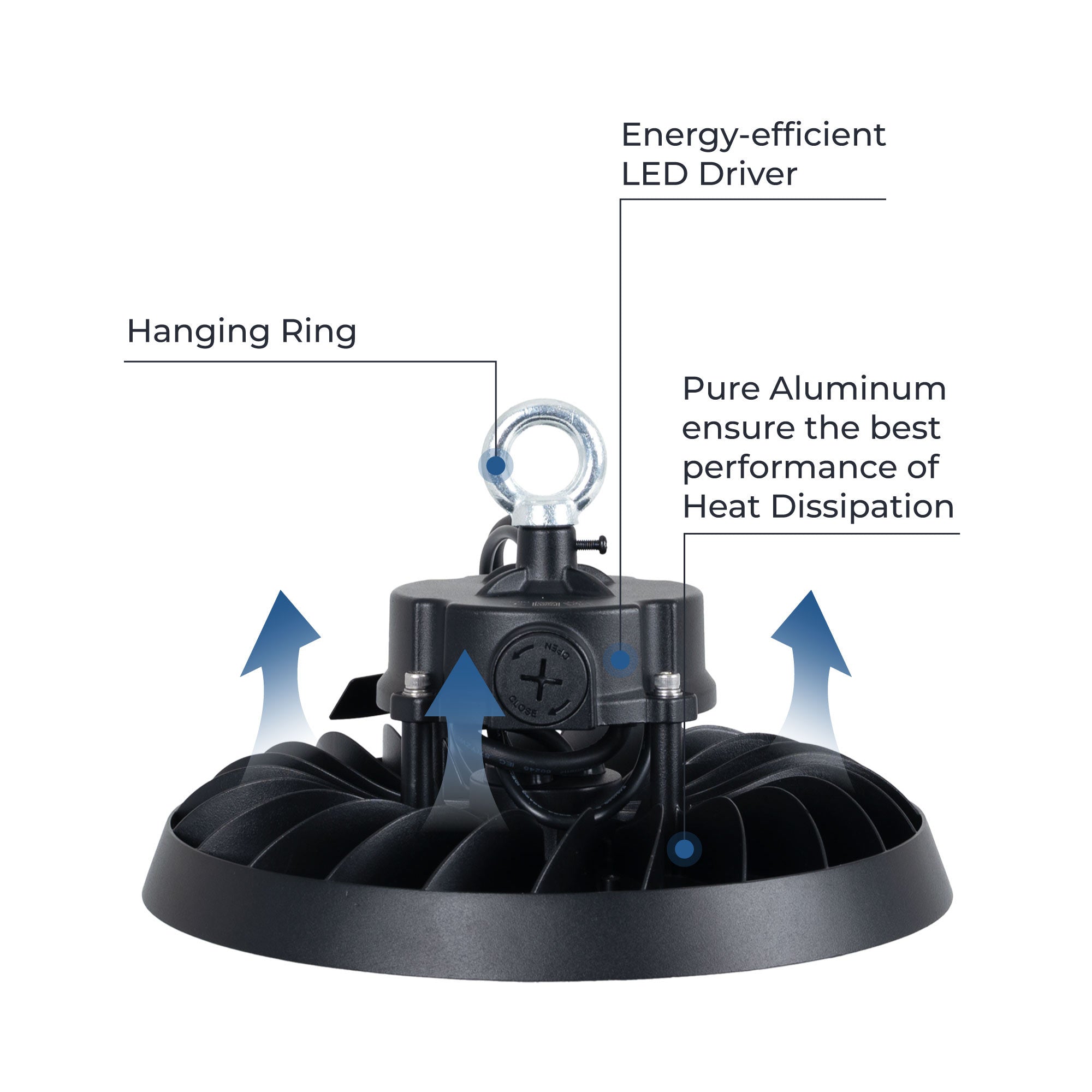 Campana LED industrial 200W - CCT - 170lm/W - Driver LIFUD - IP65 - 10 años garantía
