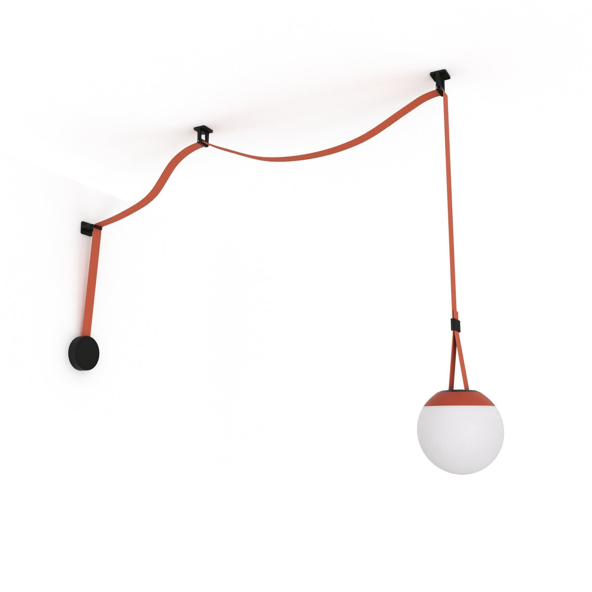Lámpara configurable "Axia 4" - KIT lámpara bola 12W + cinta textil eléctrica + accesorios