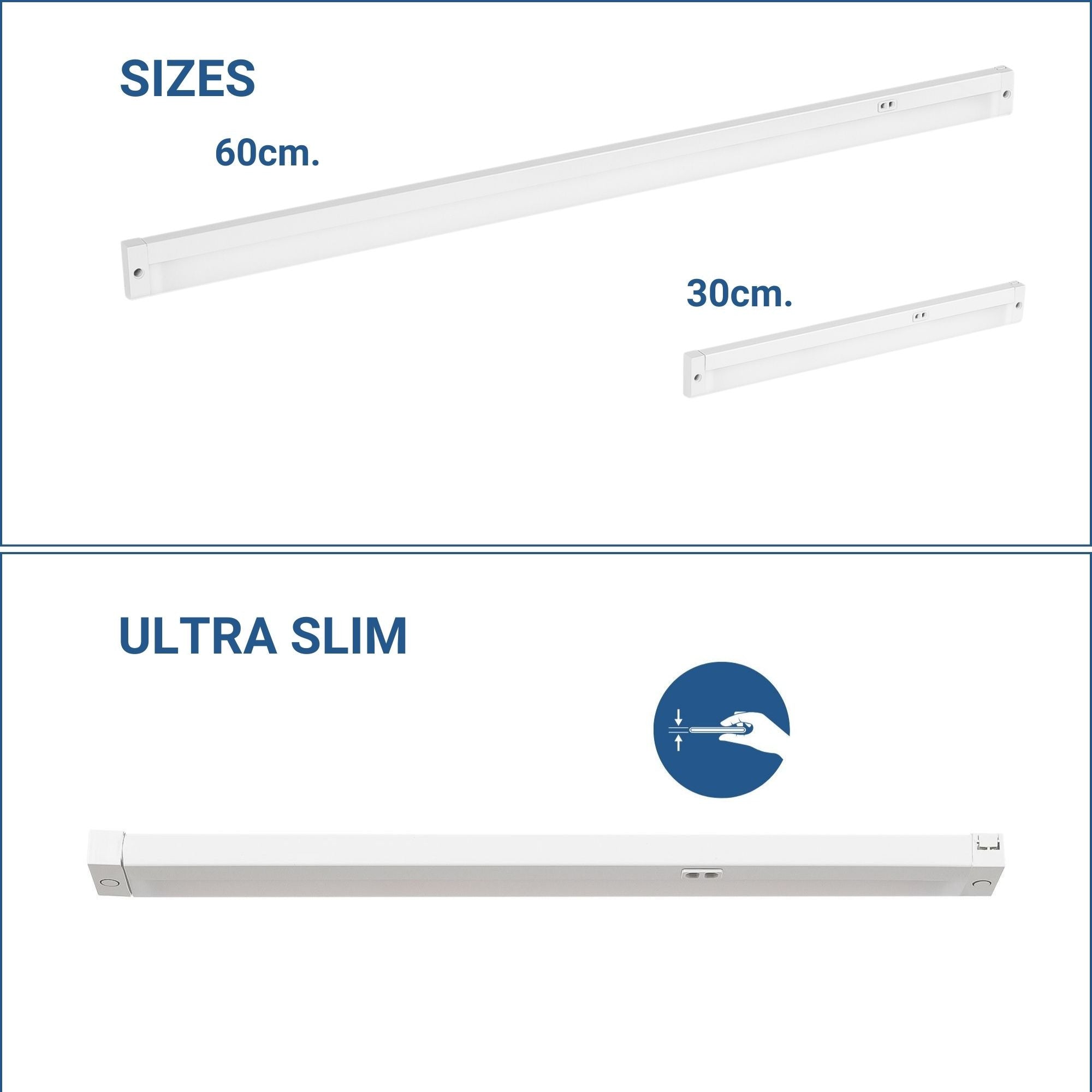 Regleta LED bajo mueble 4W - CCT - Con sensor IR - 30cm