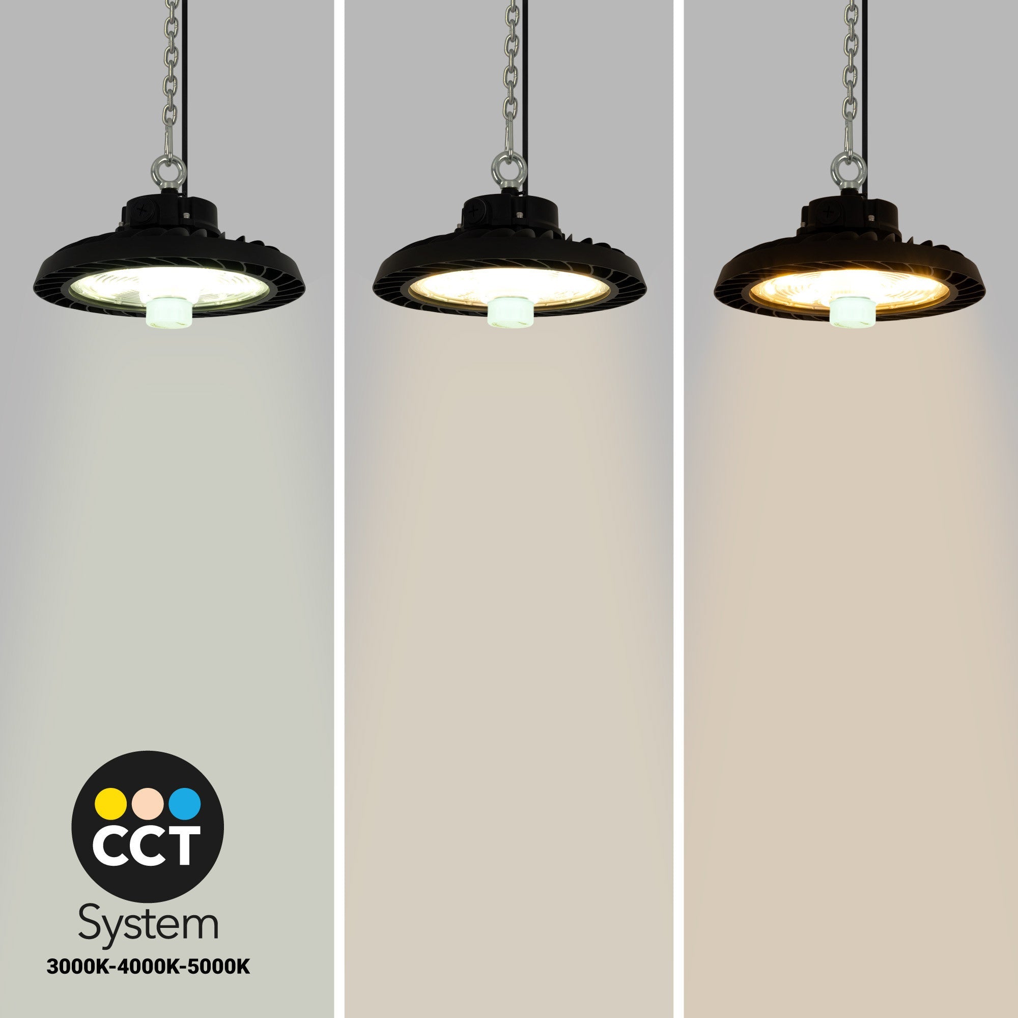 Campana LED UFO industrial 200W - CCT - Con sensor de movimiento - 170lm/W - Driver LIFUD - IP65 - 5 años garantía