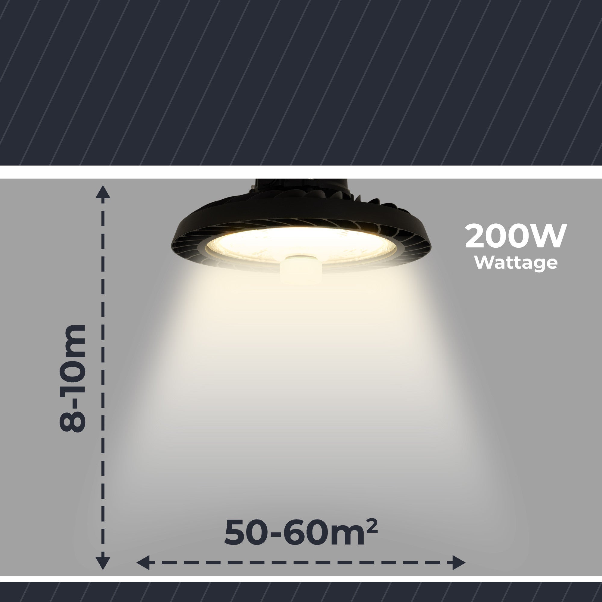 Campana LED UFO industrial 200W - CCT - Con sensor de movimiento - 170lm/W - Driver LIFUD - IP65 - 5 años garantía