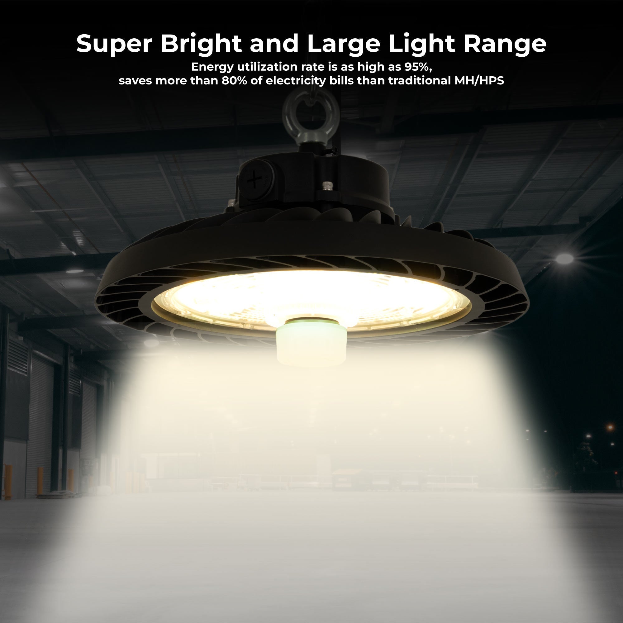 Campana LED UFO industrial 200W - CCT - Con sensor de movimiento - 170lm/W - Driver LIFUD - IP65 - 5 años garantía