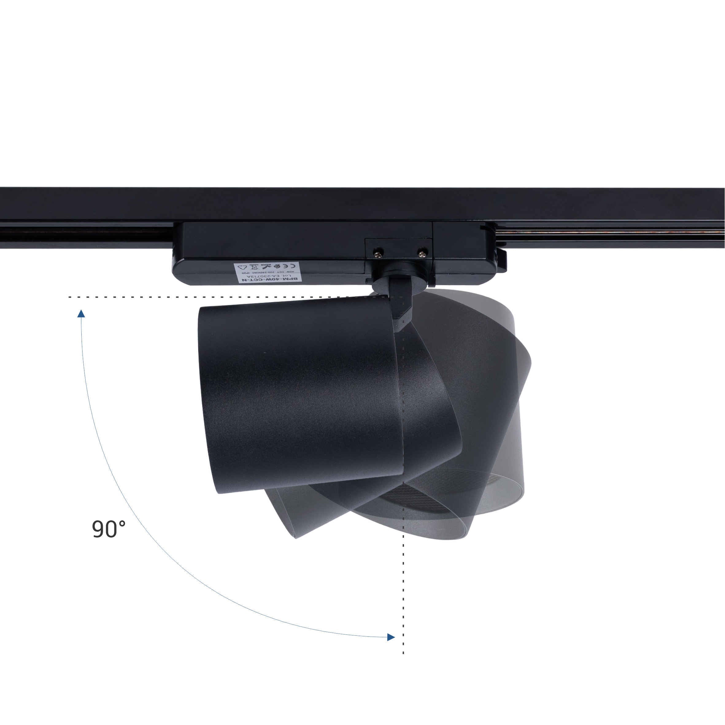 Proyector LED para carril monofásico 40W - Fruterías y verdulerías