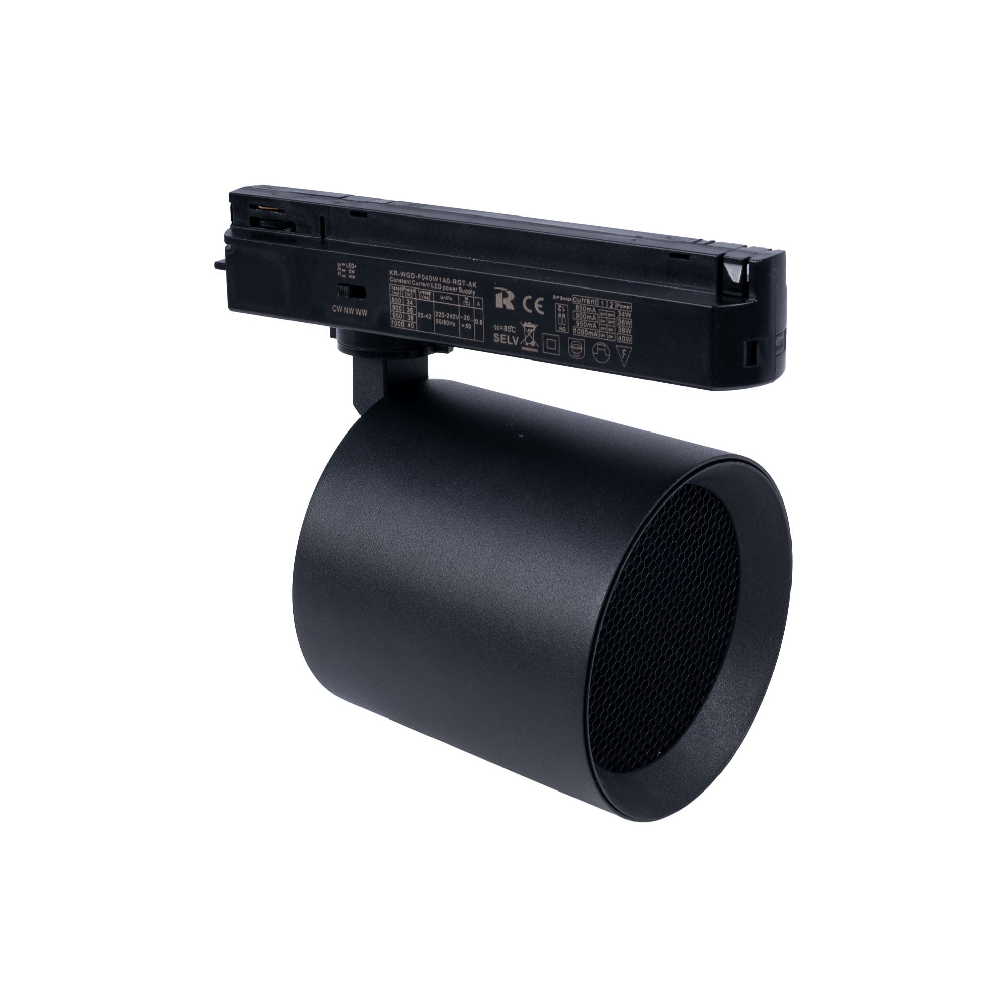 Proyector LED para carril monofásico CCT - 40W - CRI 90