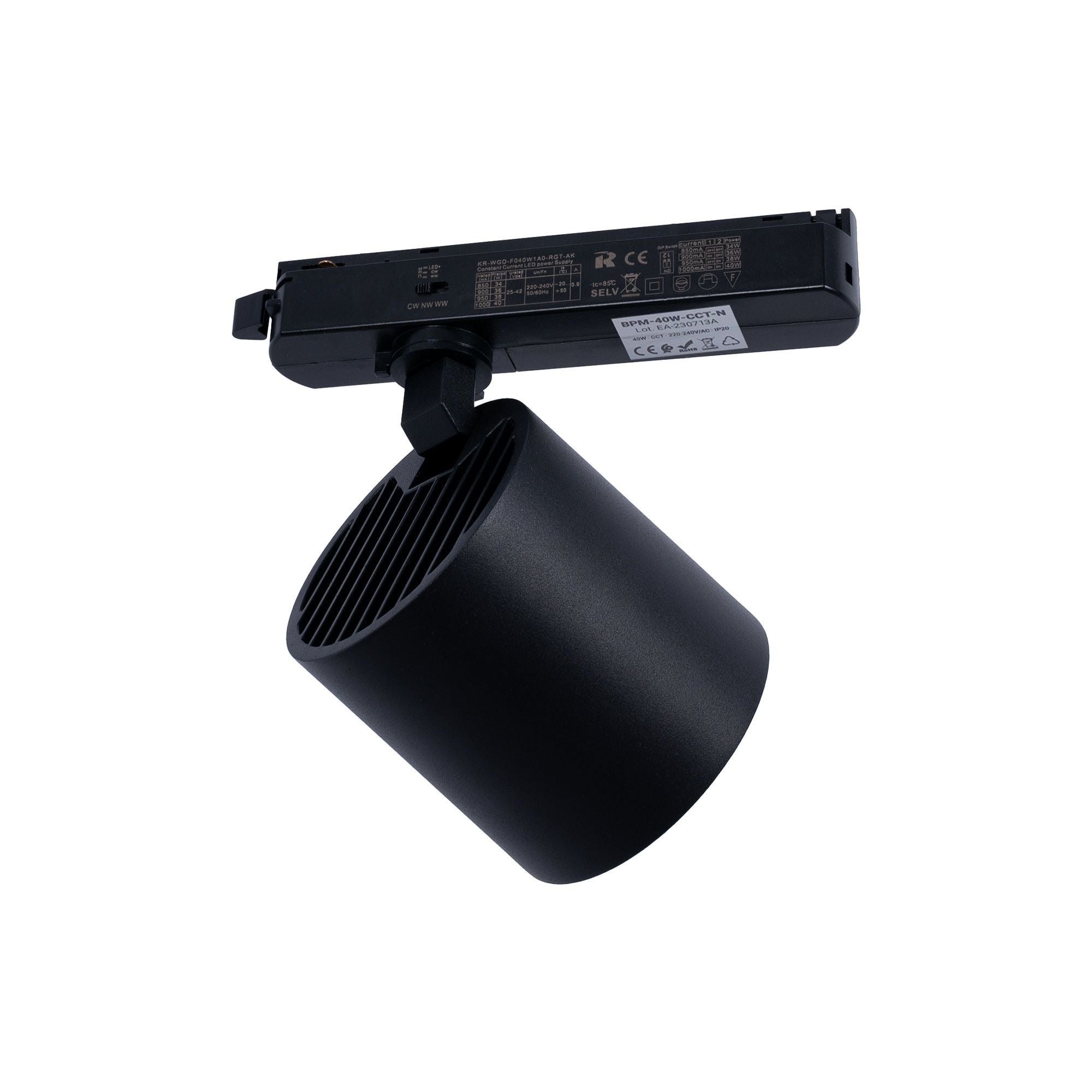Proyector LED para carril monofásico 40W - Moda y retail