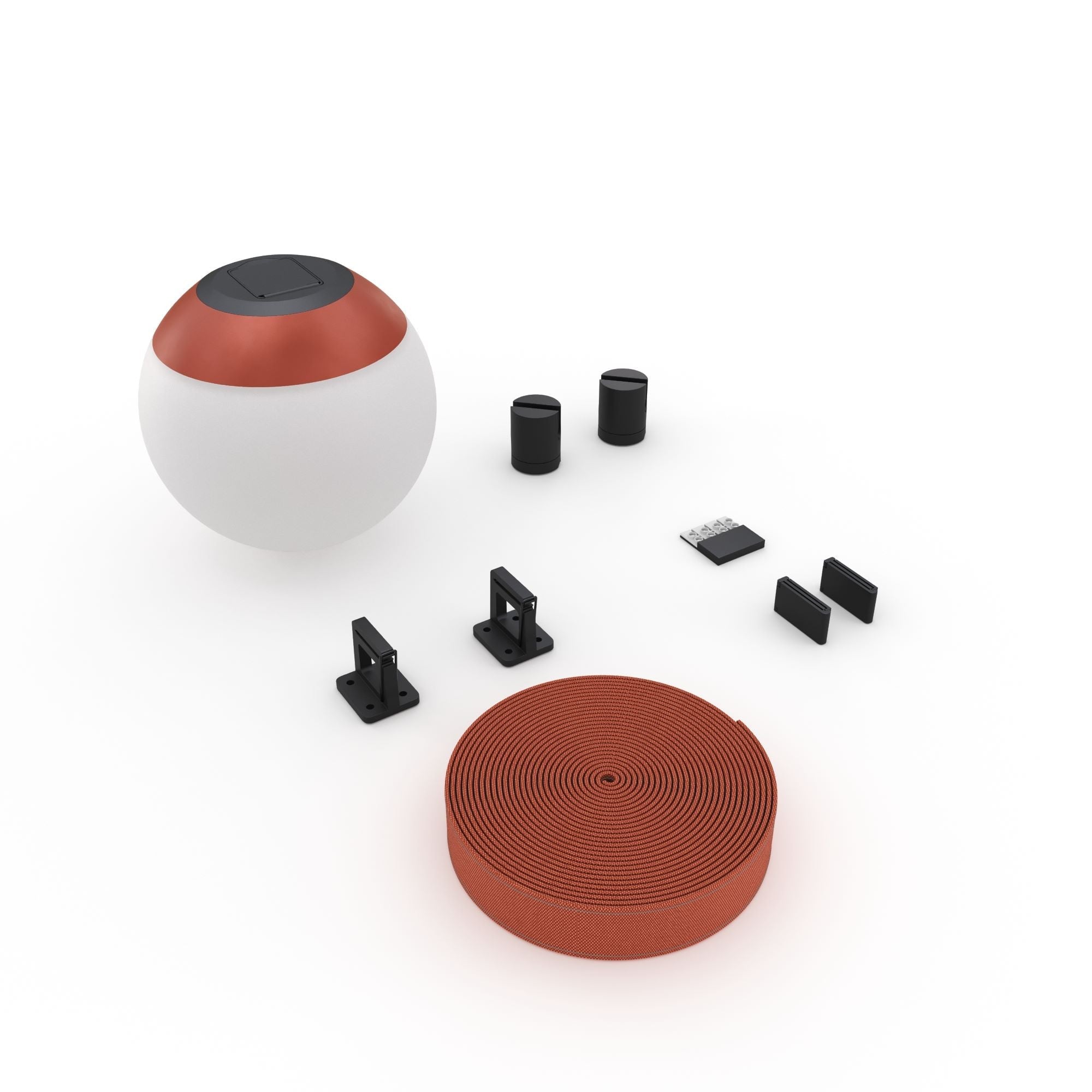 Lámpara configurable "Axia 3" - KIT lámpara bola 12W + cinta textil eléctrica + accesorios
