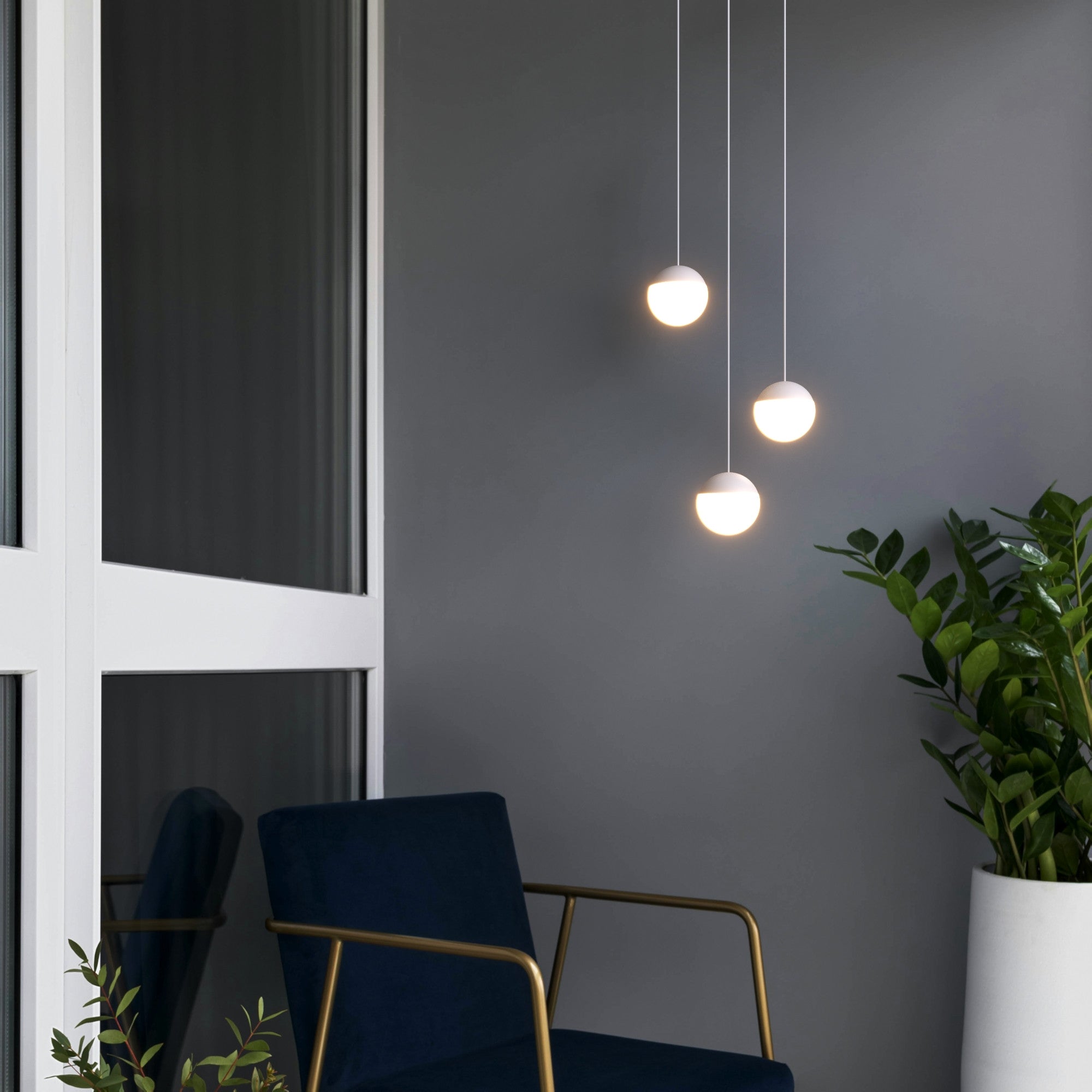 Lámpara colgante LED esférica "ASTRO" - 9W - Luz cálida