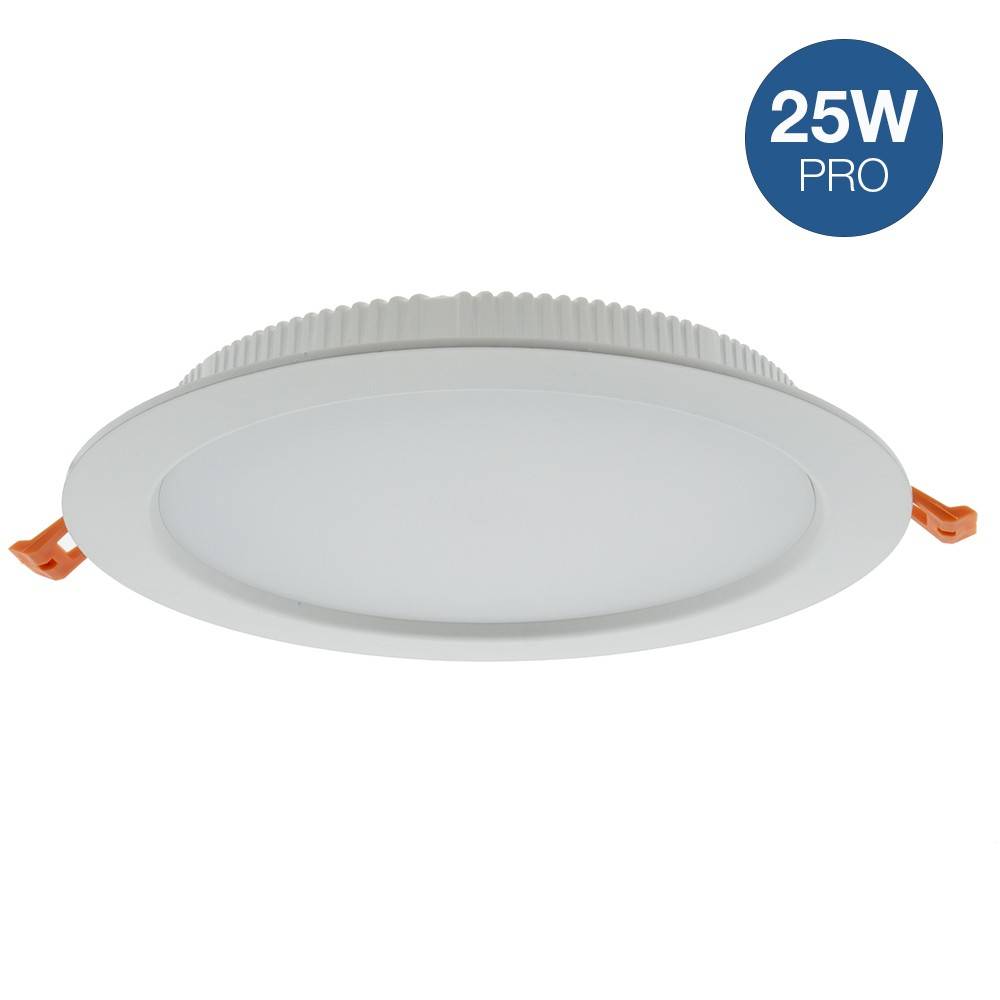 Downlight LED circular empotrable 25W - Uso profesional - Ø190 mm