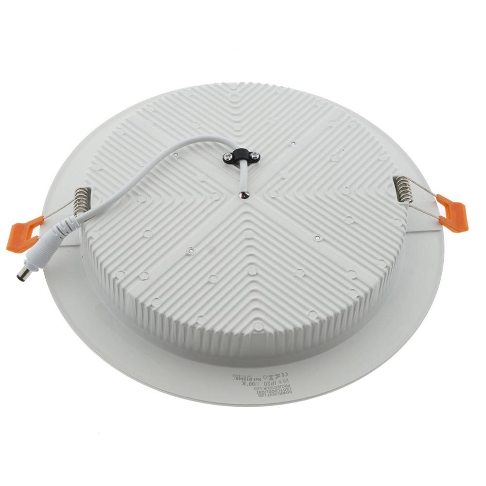Downlight LED circular empotrable 25W - Uso profesional - Ø190 mm