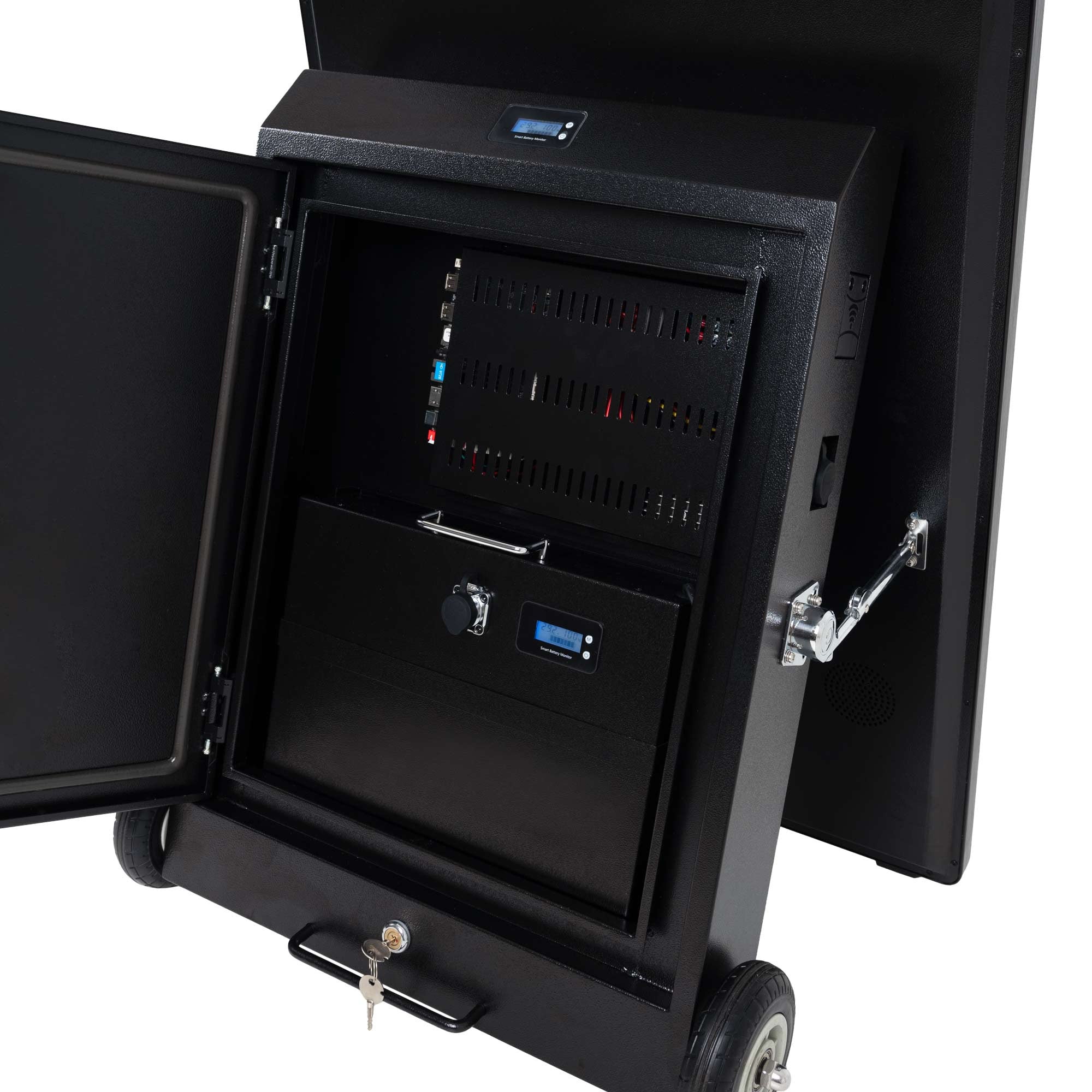 Display publicitario portátil 43'' para interior con ruedas y batería - LCD Full HD