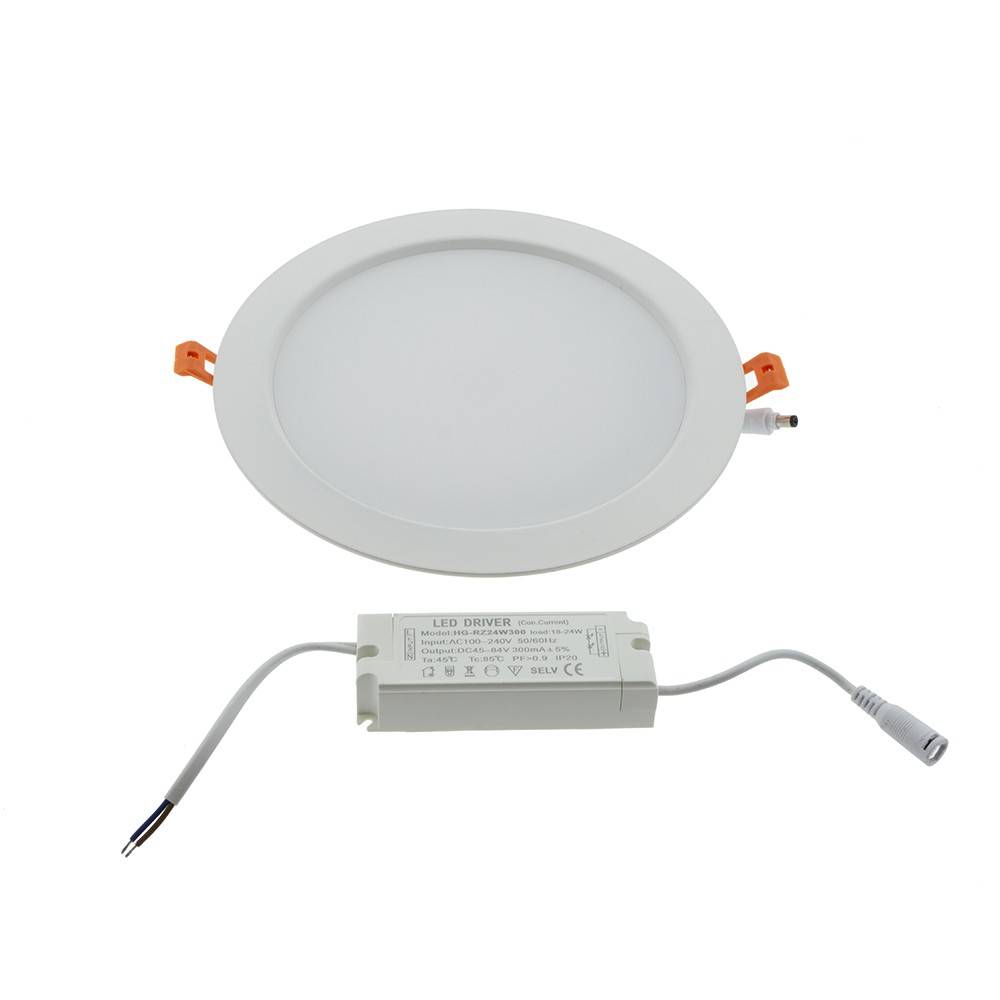 Downlight LED circular empotrable 25W - Uso profesional - Ø190 mm