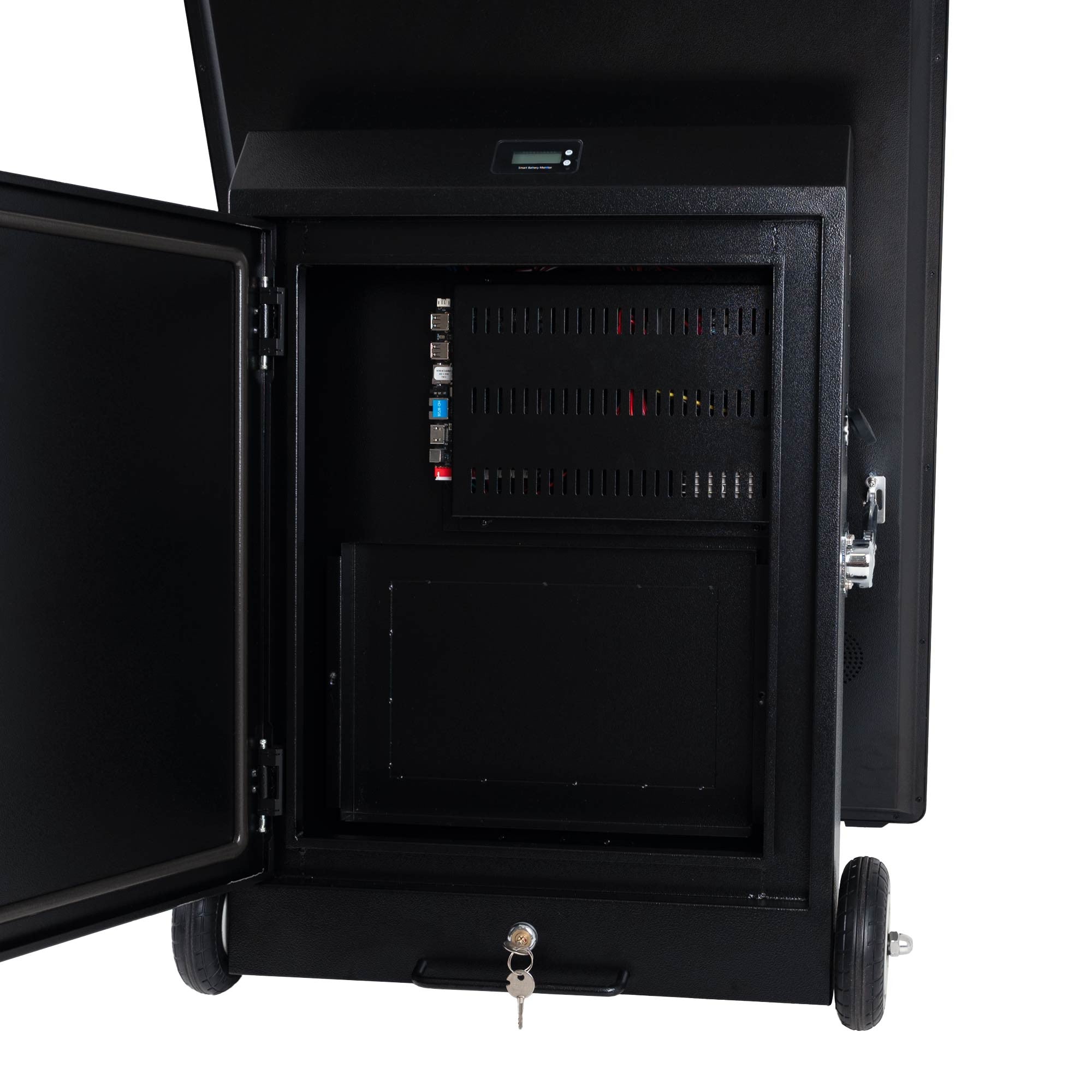 Display publicitario portátil 43'' exterior - LCD full HD - Con ruedas y batería