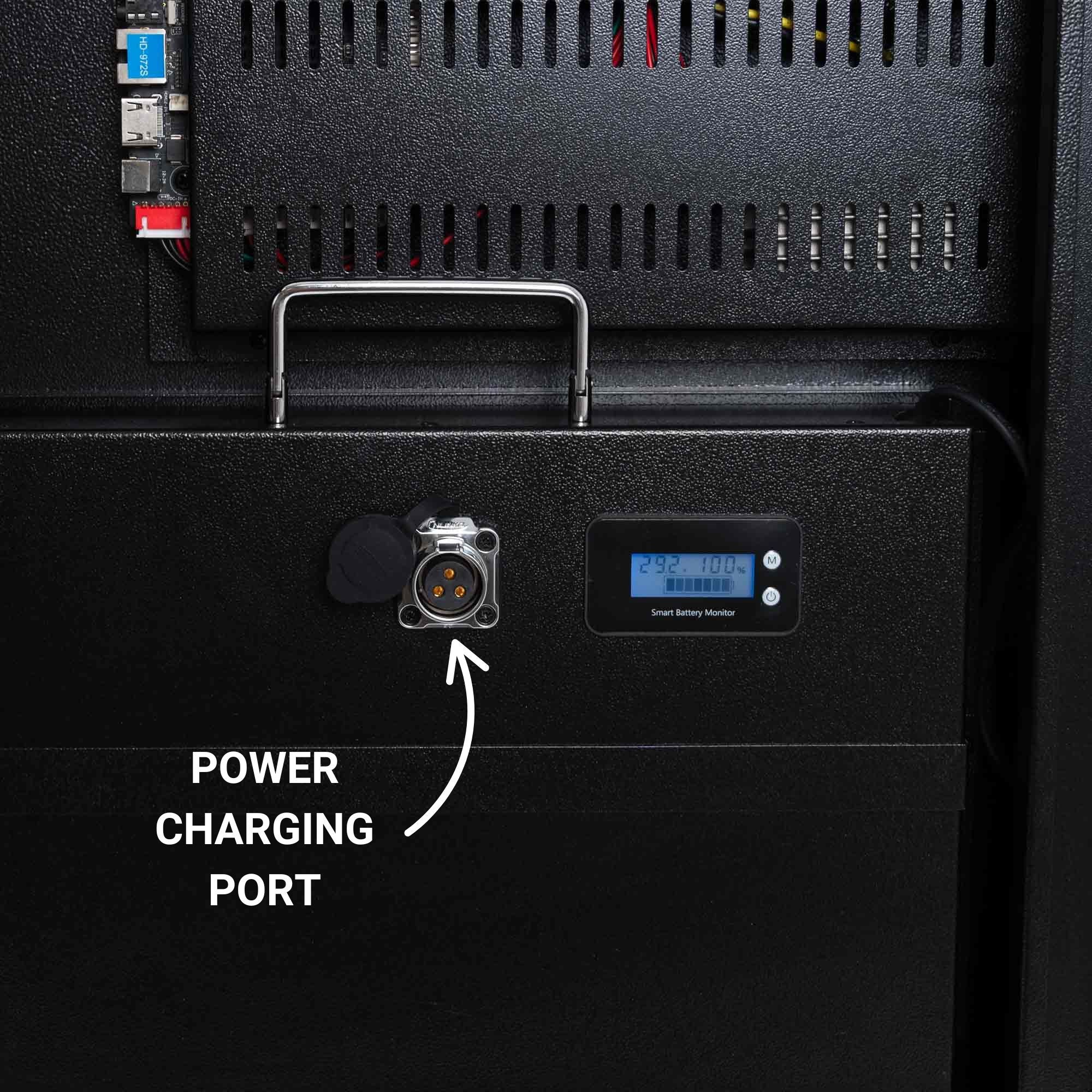 Display publicitario portátil 43'' para interior con ruedas y batería - LCD Full HD