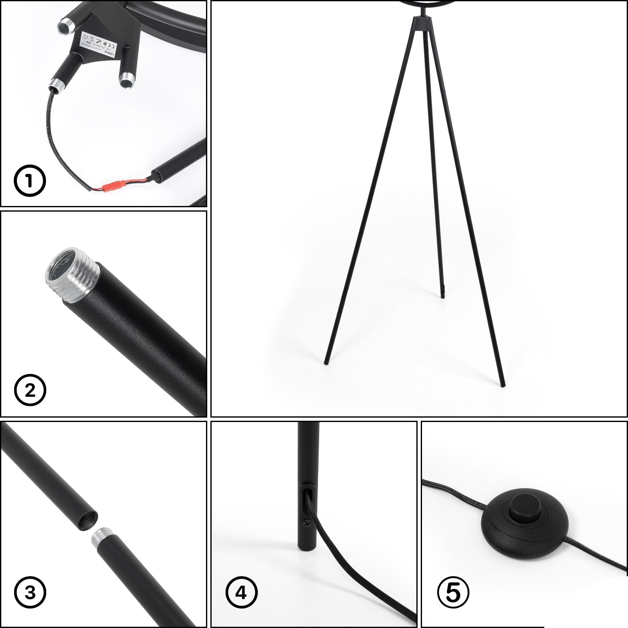 Lámpara de pie LED diseño "Eyes" - 26W - Luz cálida
