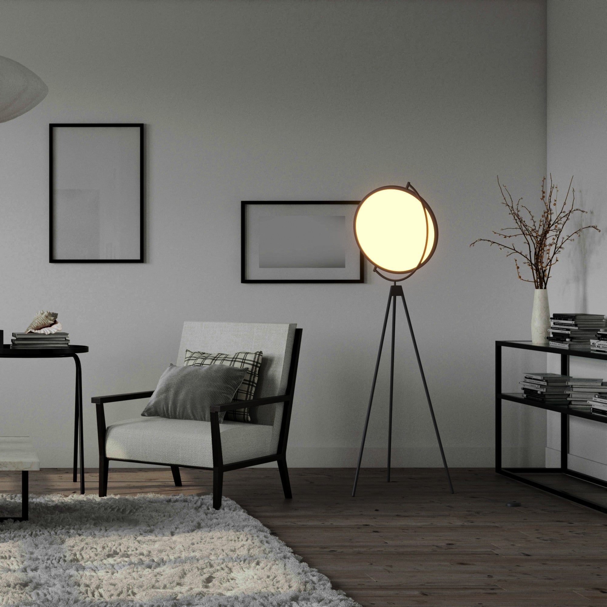 Lámpara de pie LED diseño "Eyes" - 26W - Luz cálida