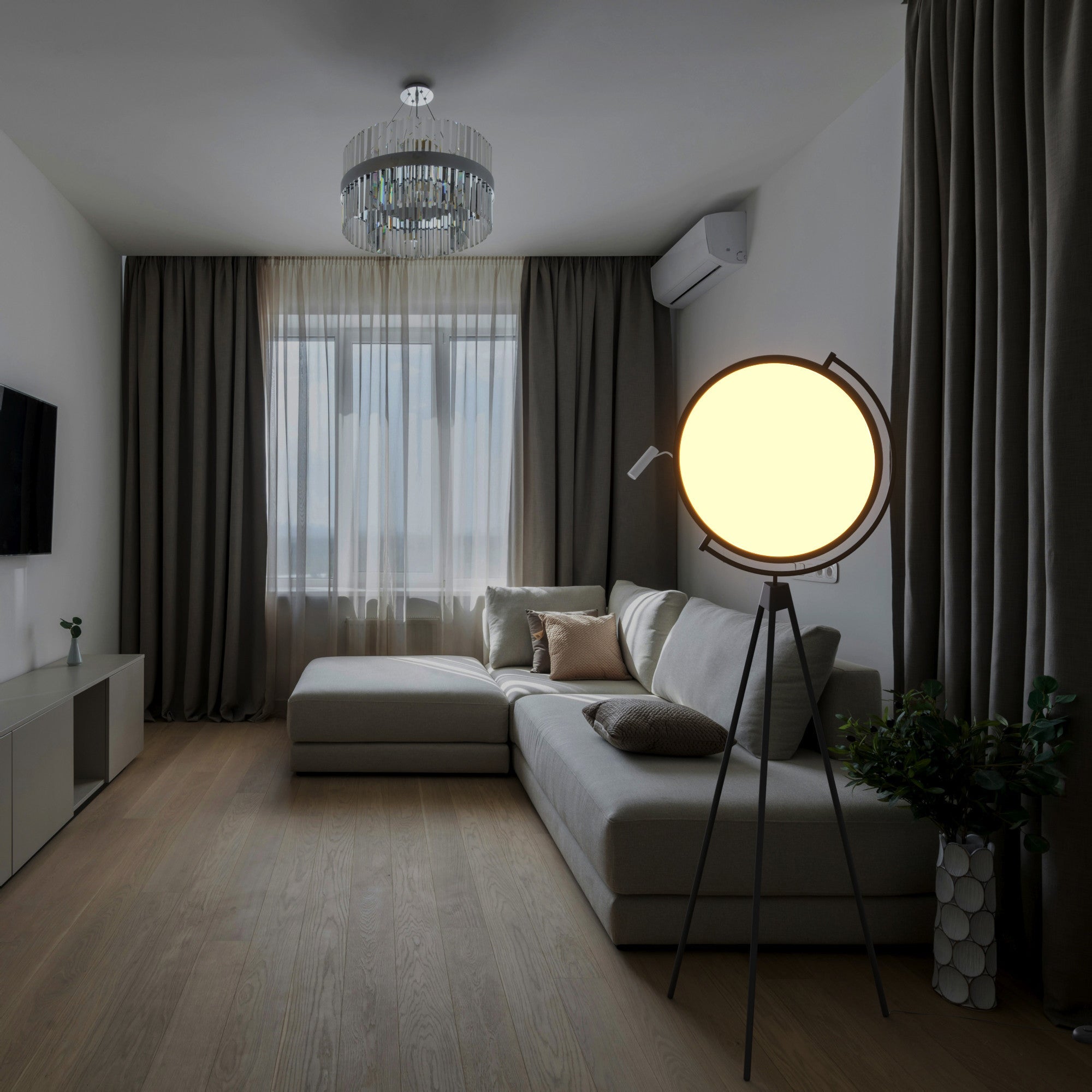 Lámpara de pie LED diseño "Eyes" - 26W - Luz cálida