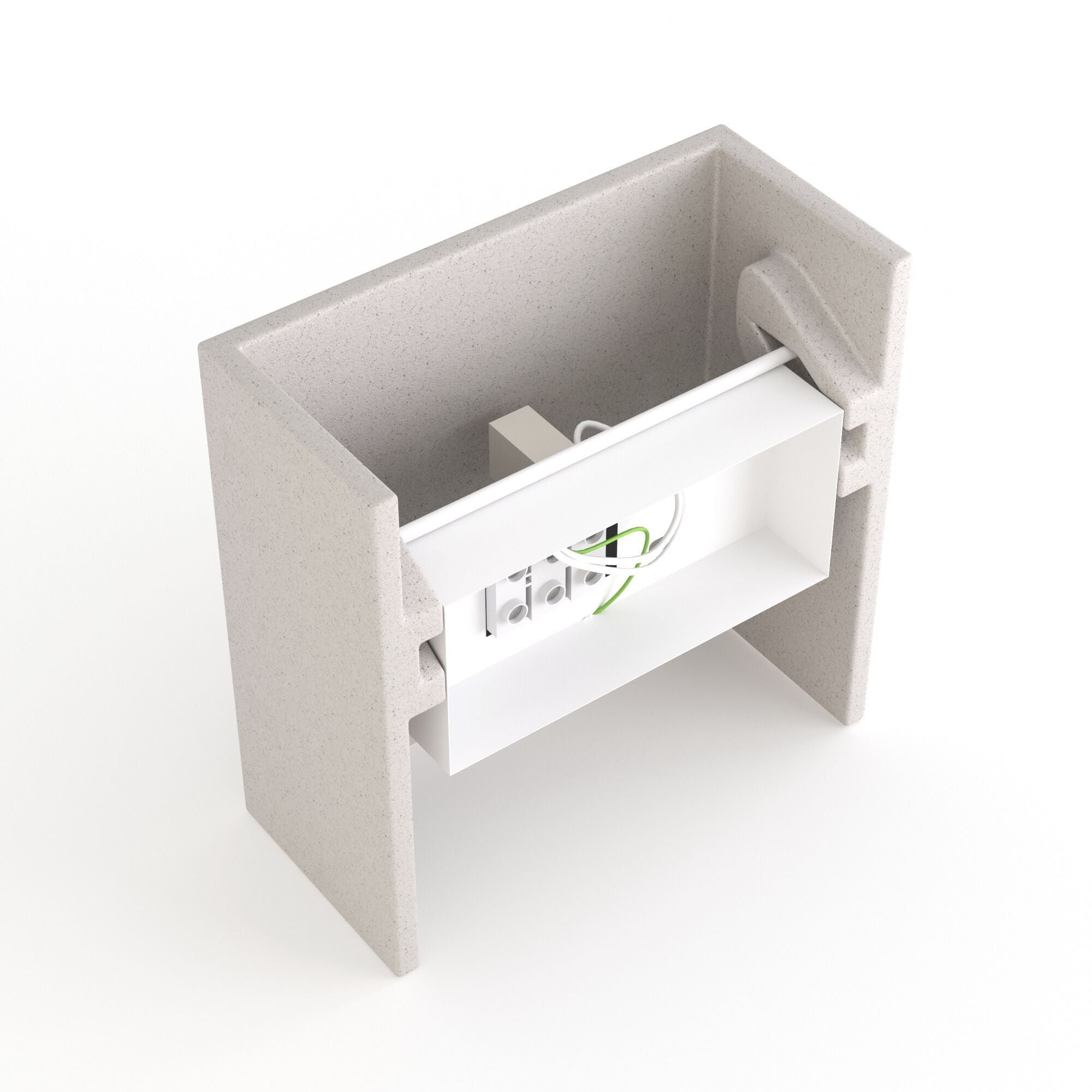 Aplique de pared concreto "Scuad" - Cuadrado - Up & down - 1 x G9