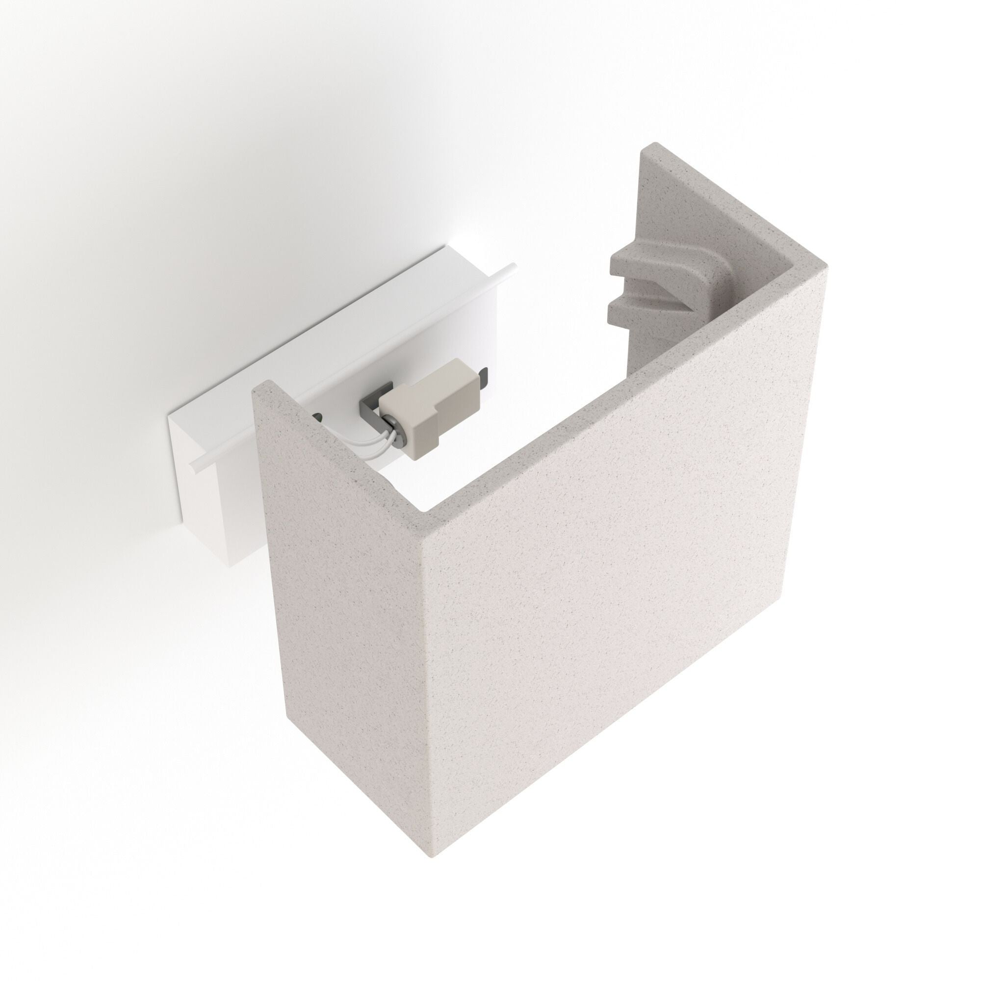 Aplique de pared concreto "Scuad" - Cuadrado - Up & down - 1 x G9
