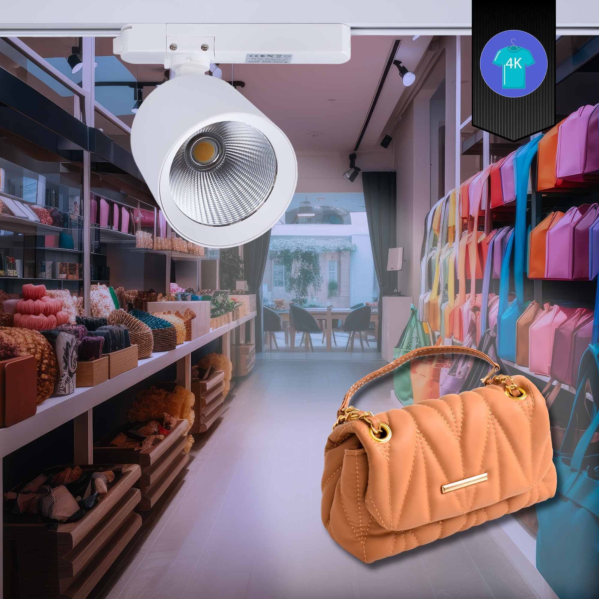 Proyector LED para carril monofásico 40W - Moda y retail