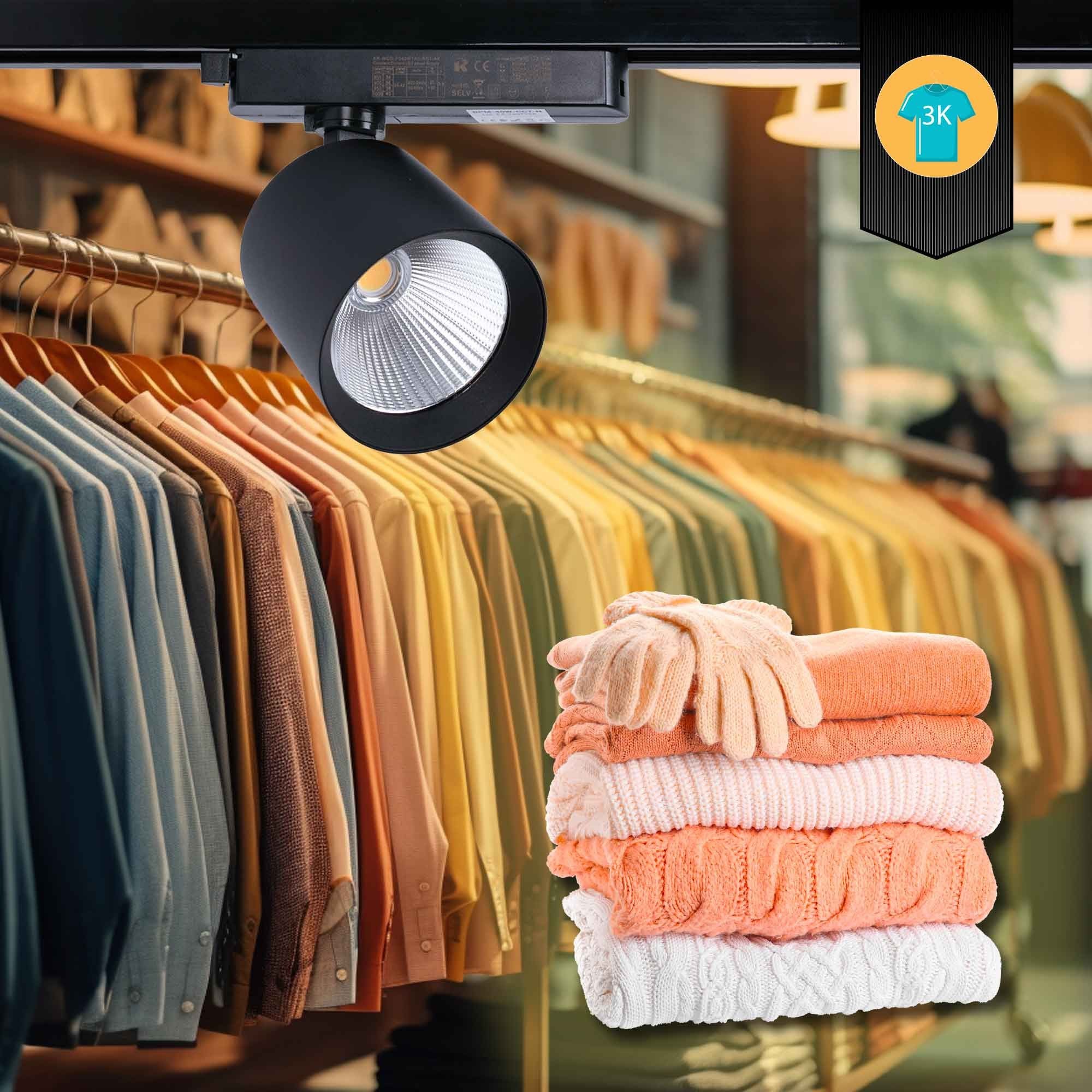 Proyector LED para carril monofásico 40W - Moda y retail