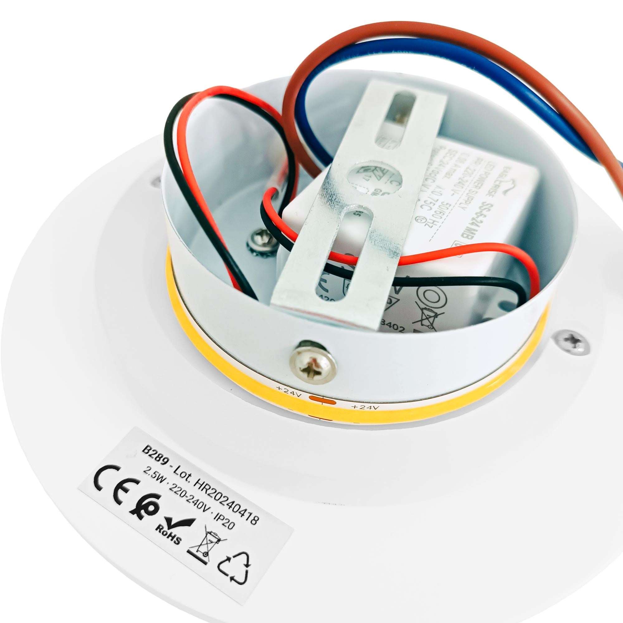 Aplique de pared escayola "Lune" - 2,5W - Luz cálida