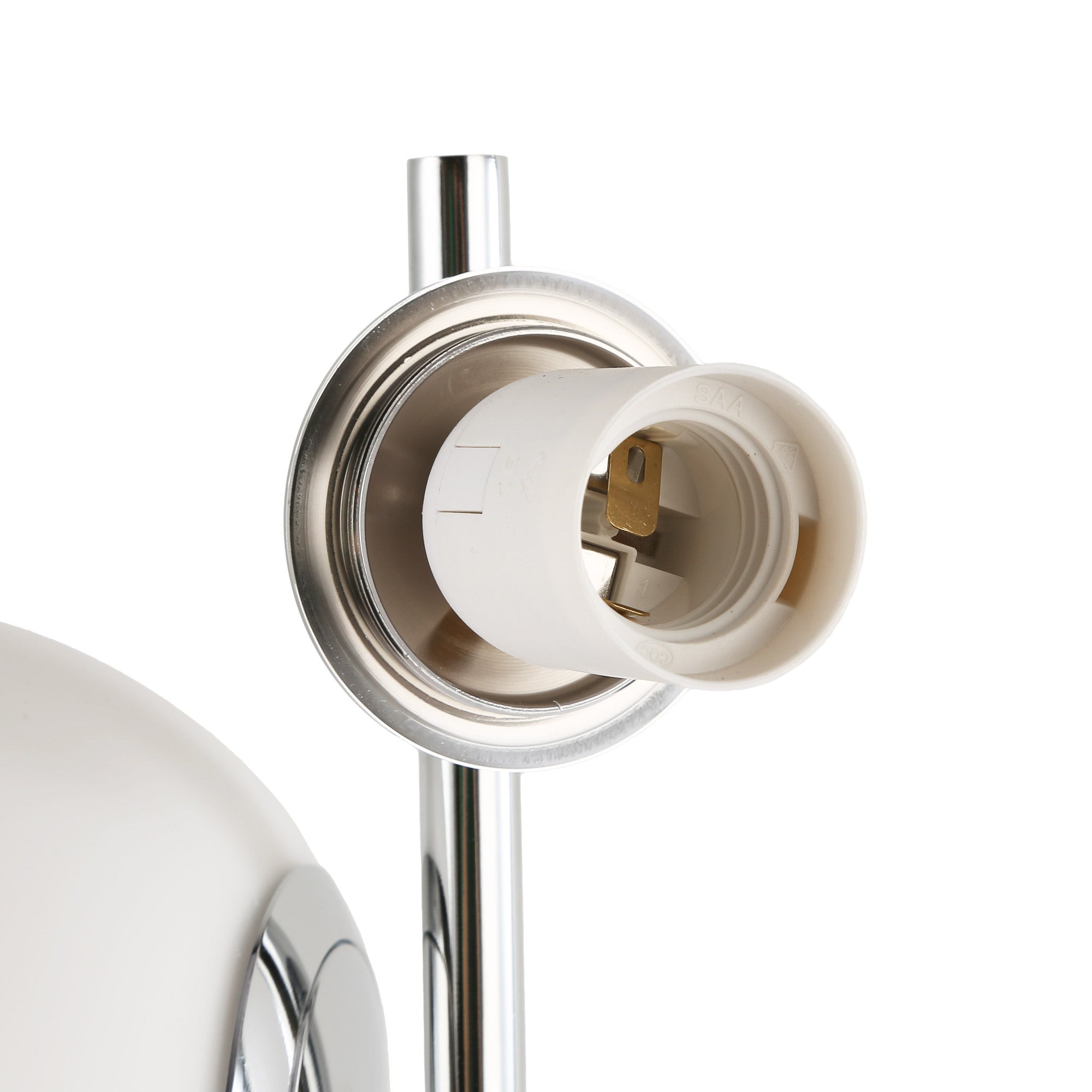 Lámpara de mesa bola cristal triple "ROM" - 3 x E27 - Ø 15cm