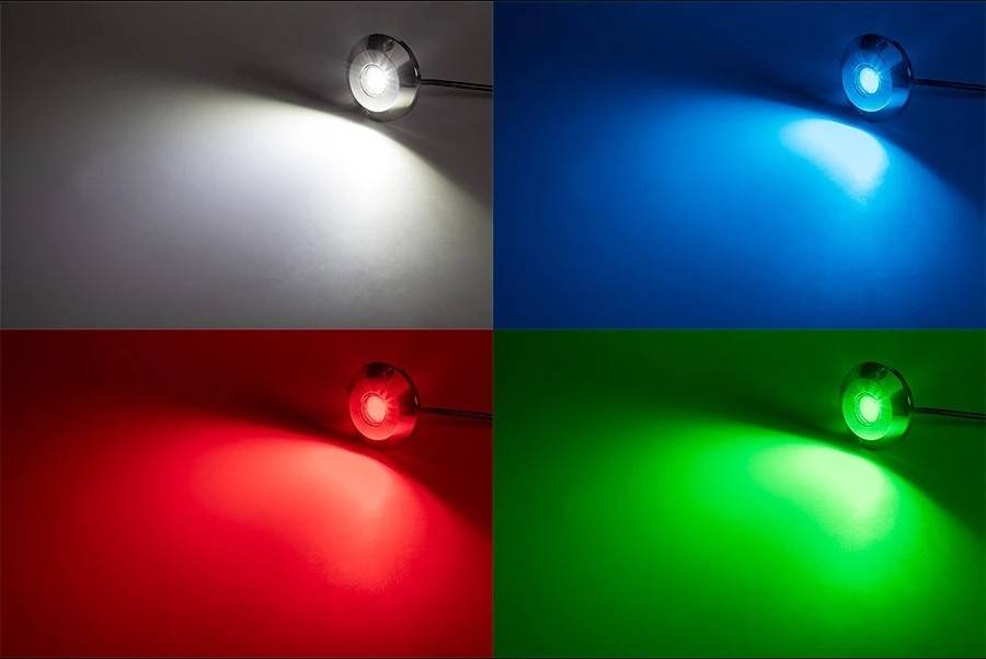 Foco LED sumergible RGB para embarcaciones  doble - 12V - 120W - IP68