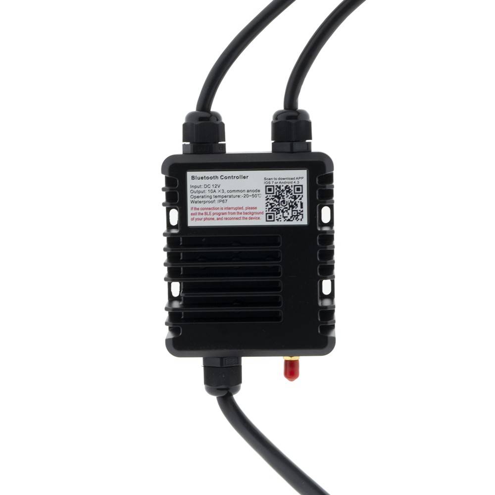 Controlador LED RGB por Bluetooth estanco IP68 12/24V