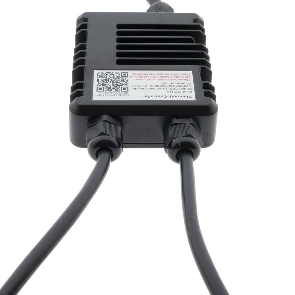 Controlador LED RGB por Bluetooth estanco IP68 12/24V