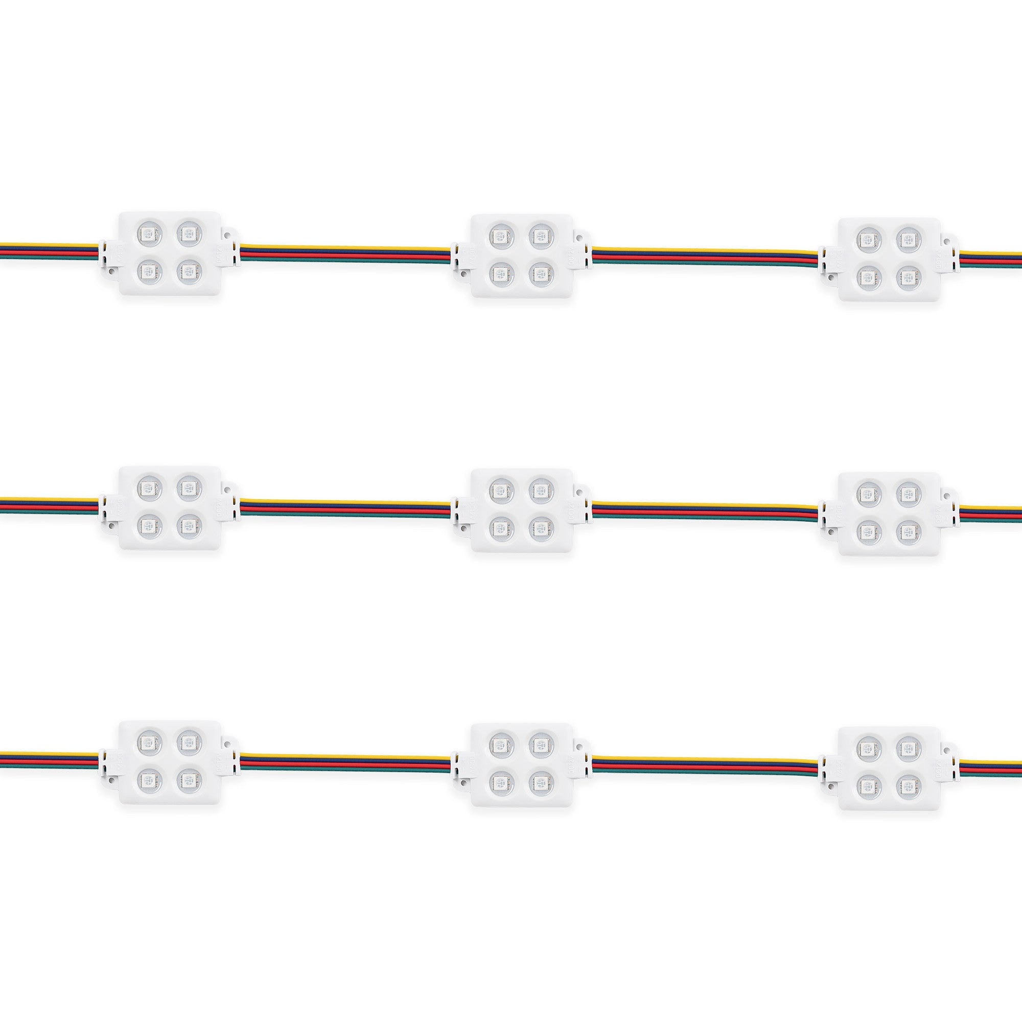 Módulo LED cuadrado para rótulos RGB - 0.96W - 12V DC - IP65 - 120º