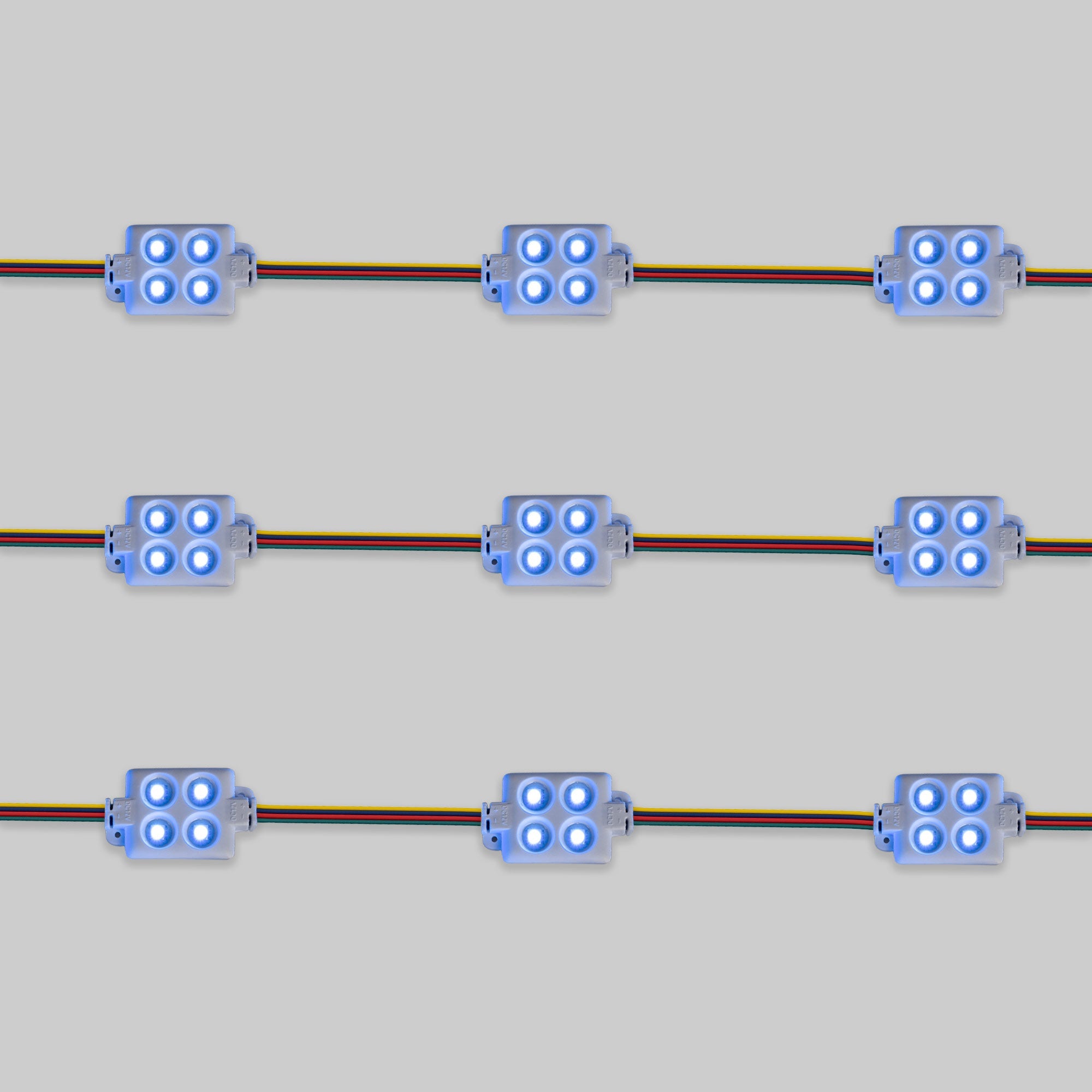 Módulo LED cuadrado para rótulos RGB - 0.96W - 12V DC - IP65 - 120º