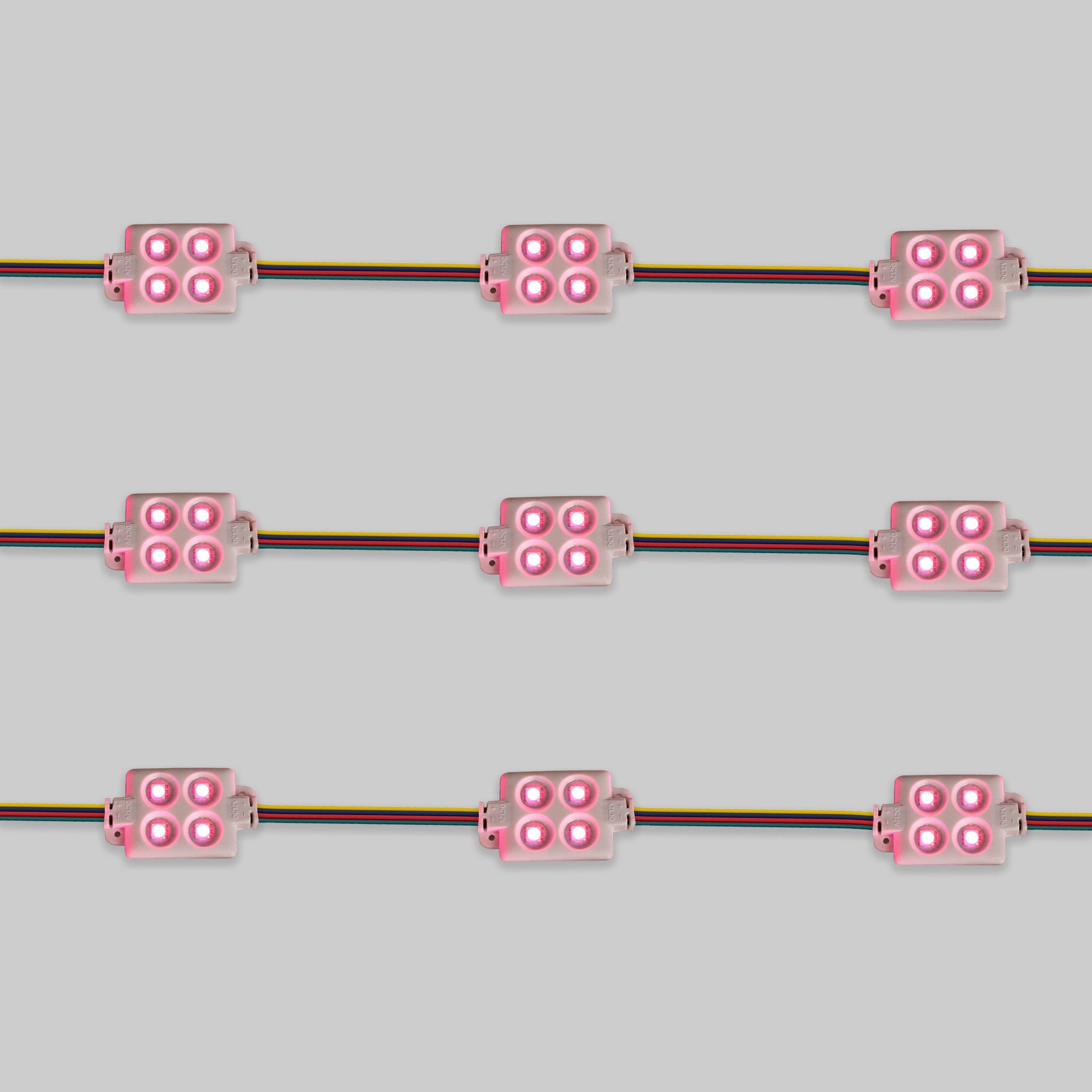 Módulo LED cuadrado para rótulos RGB - 0.96W - 12V DC - IP65 - 120º