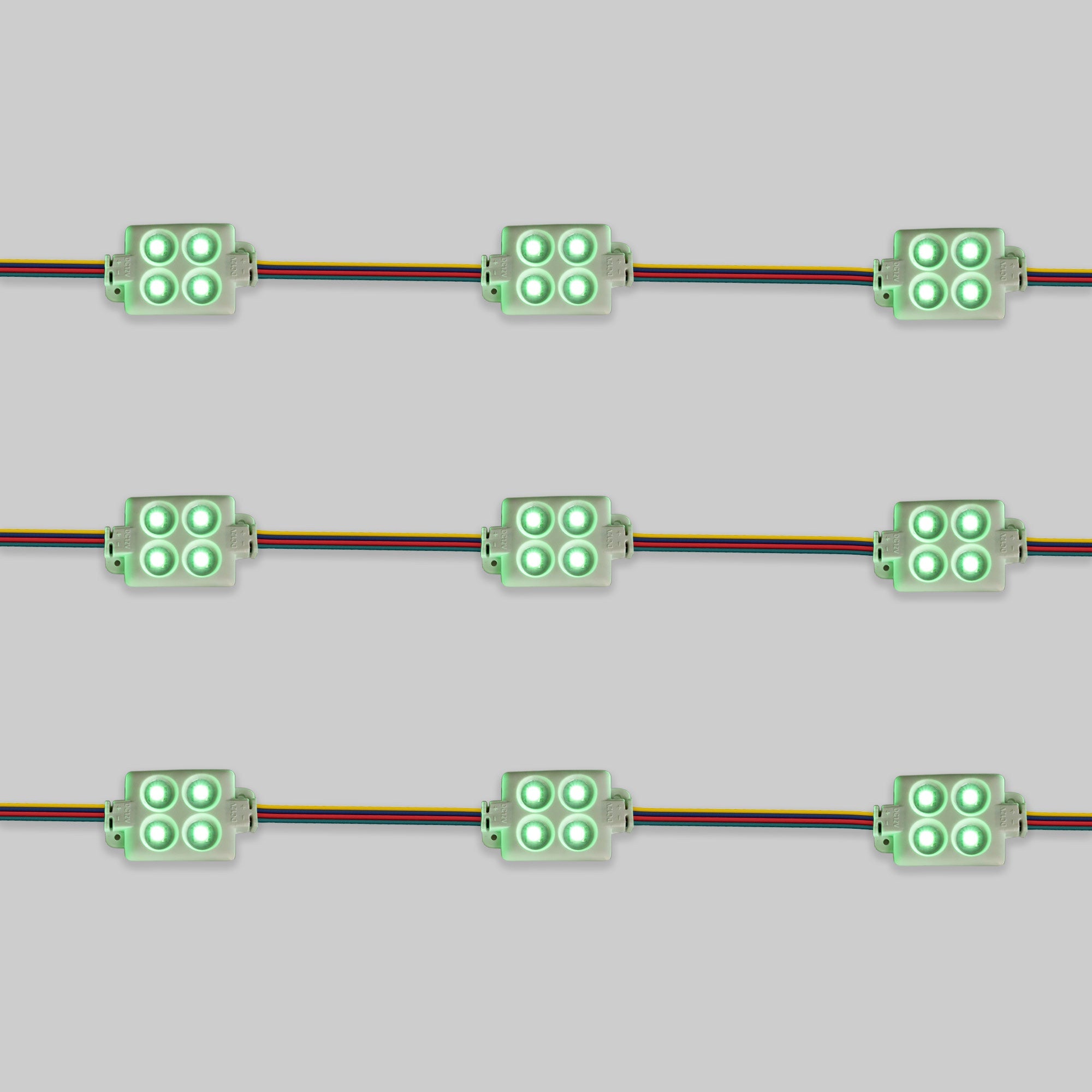 Módulo LED cuadrado para rótulos RGB - 0.96W - 12V DC - IP65 - 120º