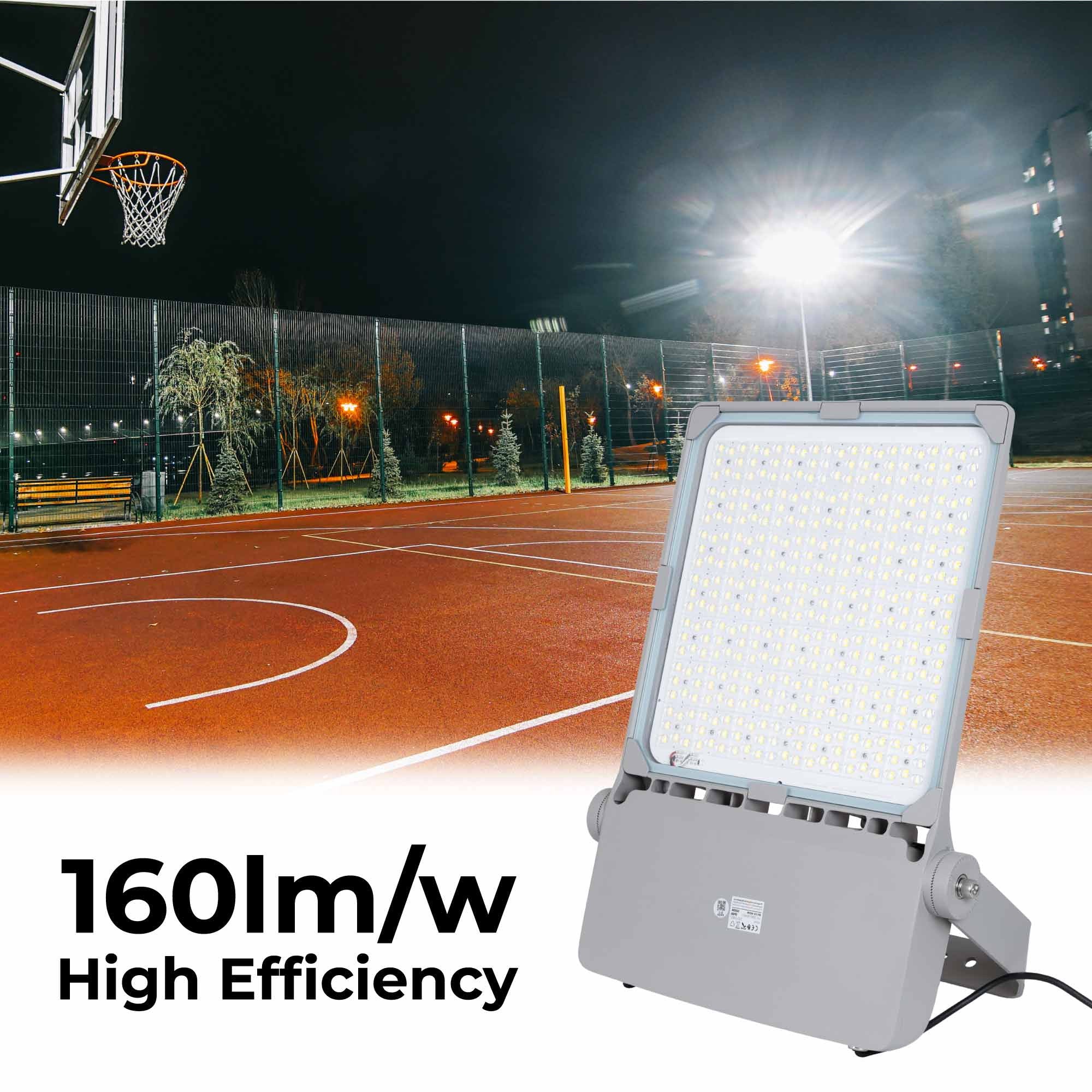 Proyector LED asimétrico exterior 600W - Regulable 1-10V - 160lm/W - IP66