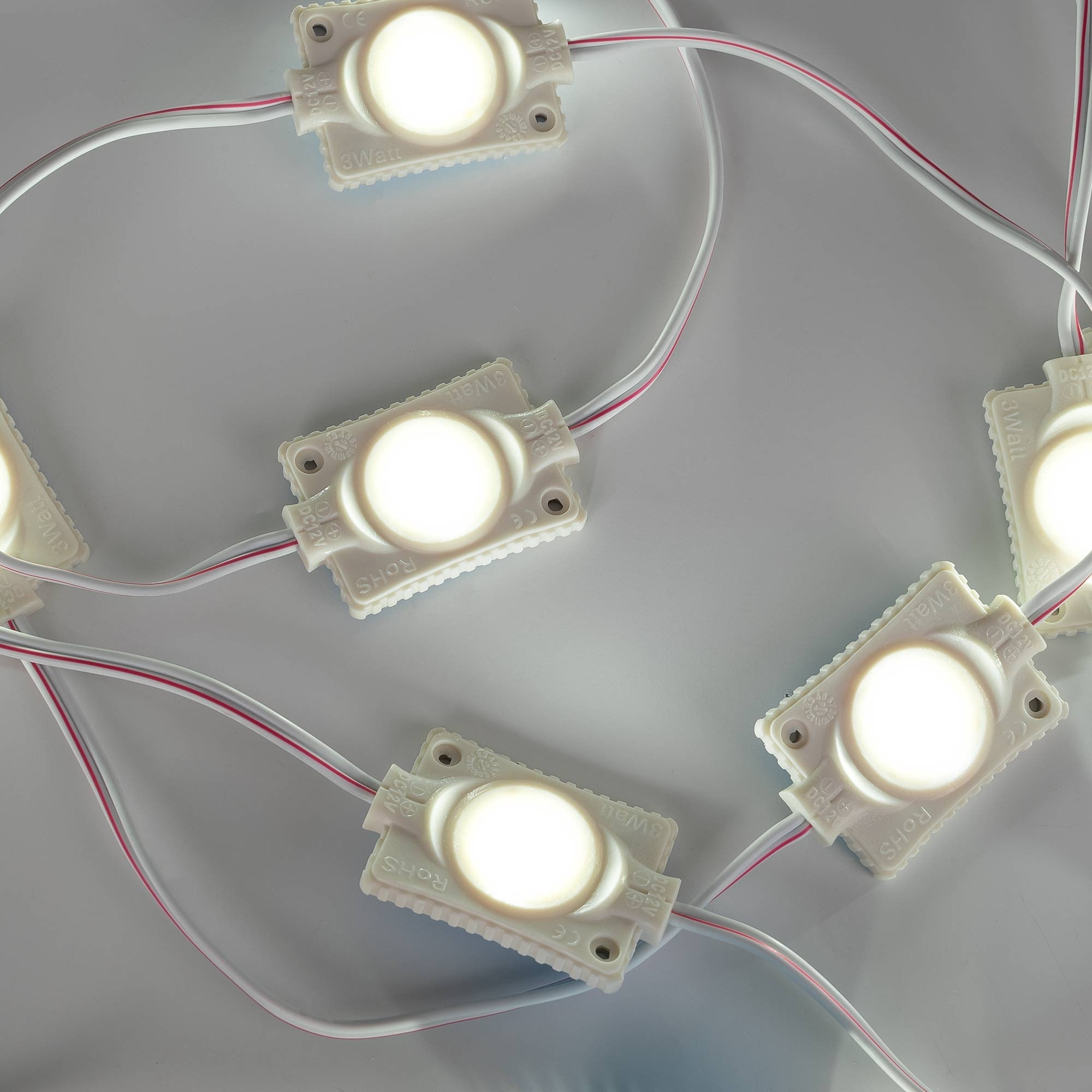 Módulos LED monocolor para rótulos - 3W - 12V -  IP65 - 160º