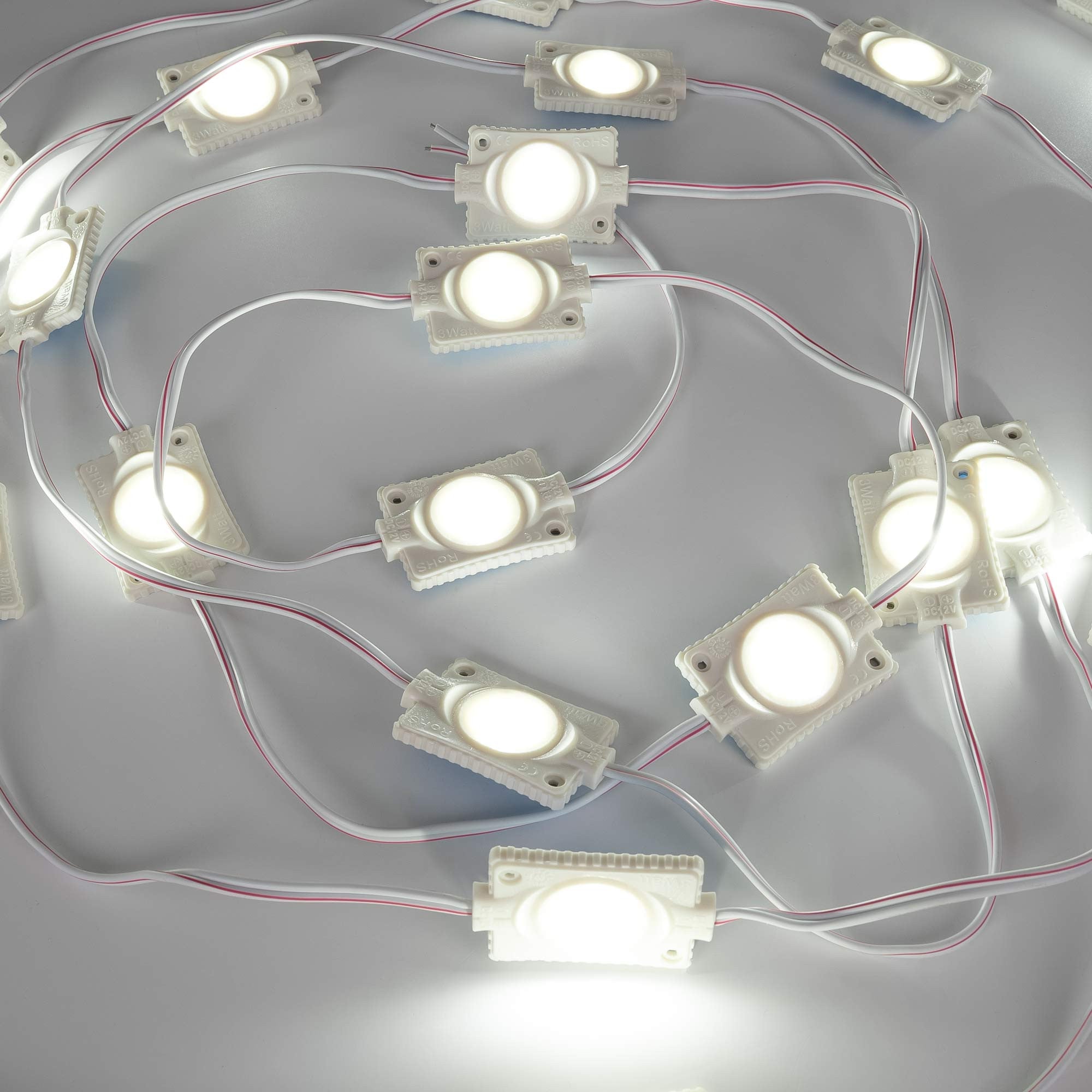 Módulos LED monocolor para rótulos - 3W - 12V -  IP65 - 160º