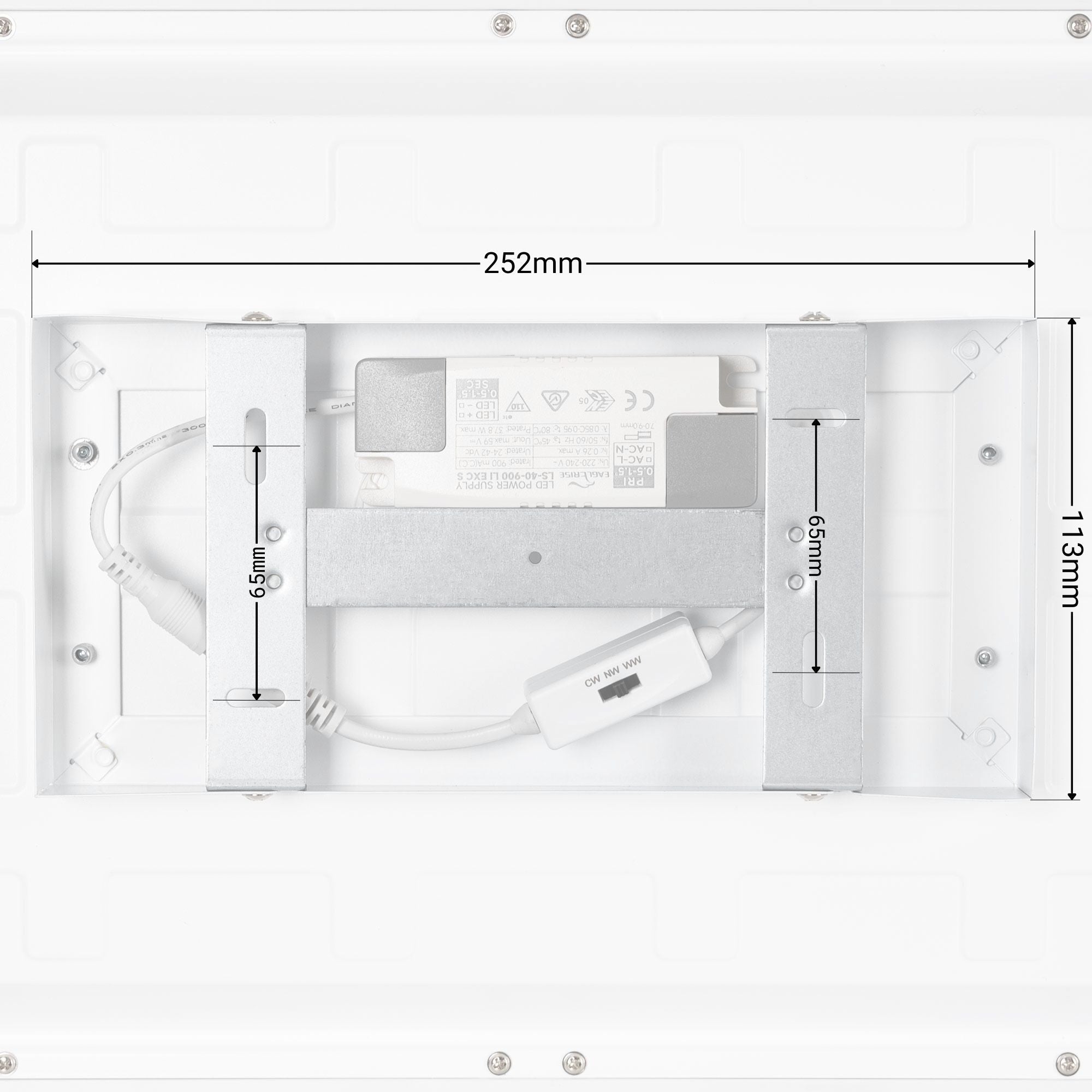 Panel LED de superficie CCT 36W - 120 x 30 cm - 135lm/W - IP20