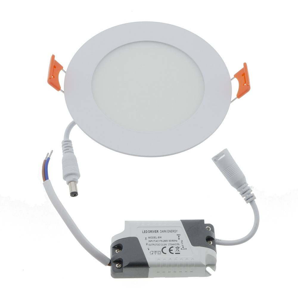 Downlight LED circular empotrable 6W - Corte Ø 110 mm - 5 años de garantía