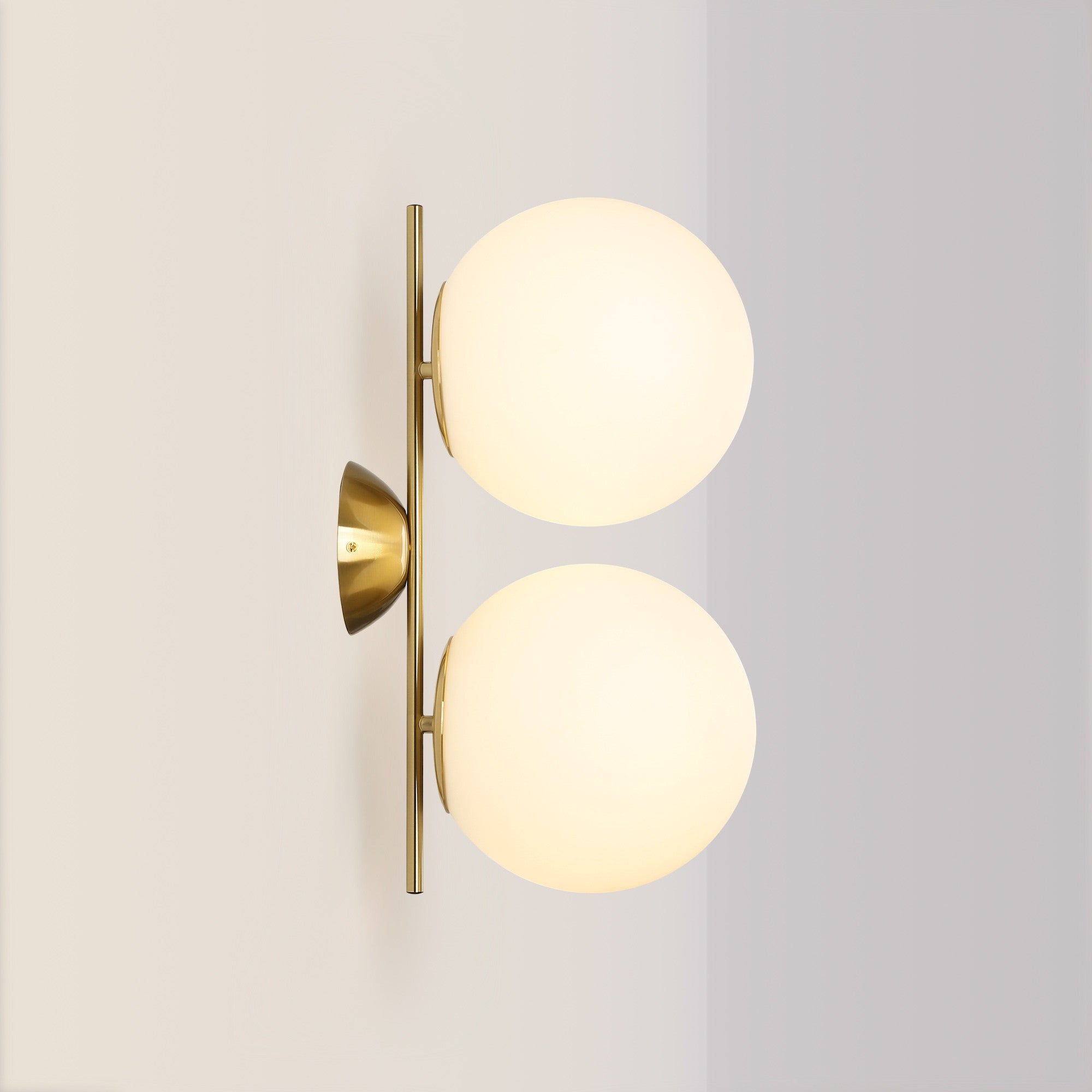 Aplique de pared doble bola cristal "VIC 220" - E27 - Ø 22cm