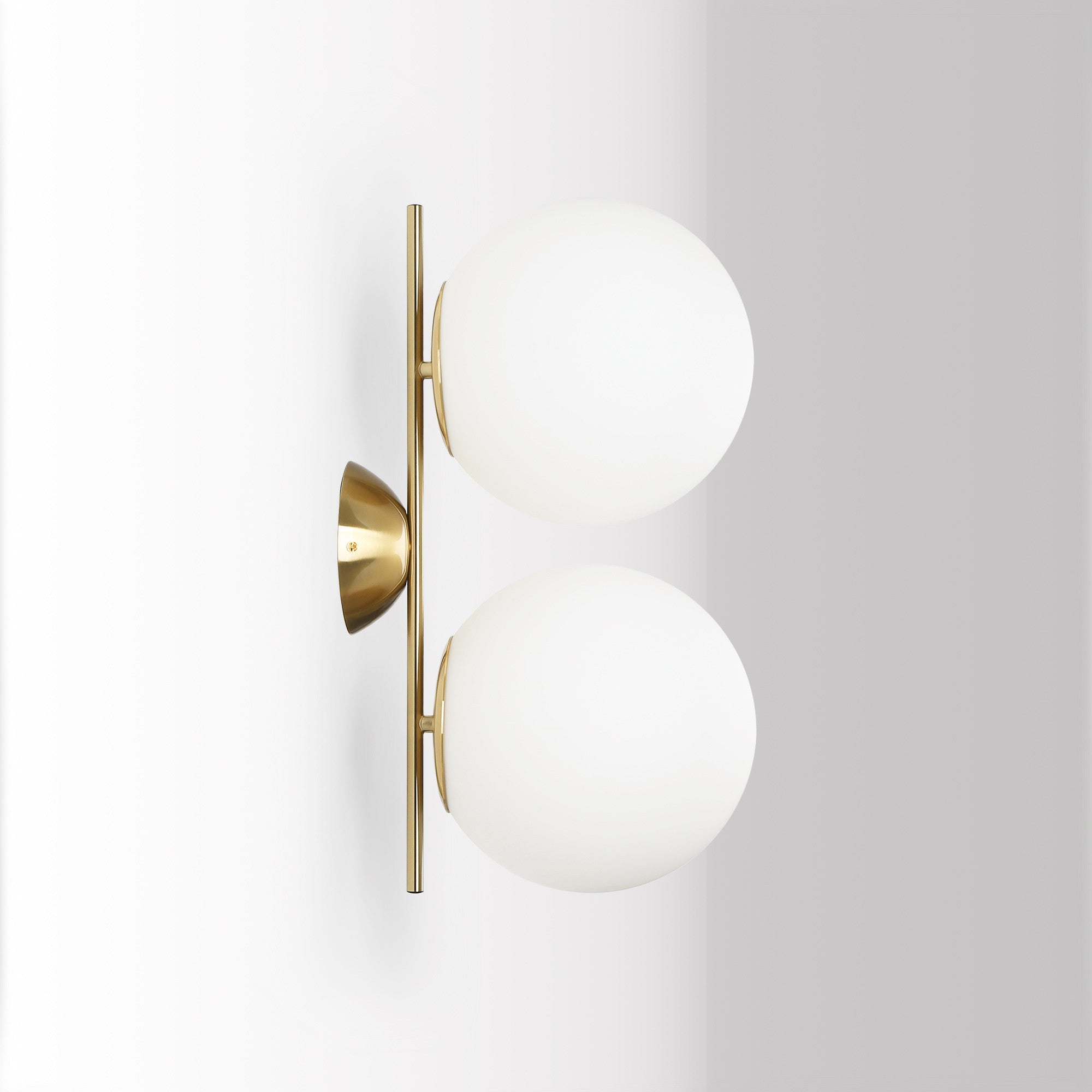 Aplique de pared doble bola cristal "VIC 220" - E27 - Ø 22cm