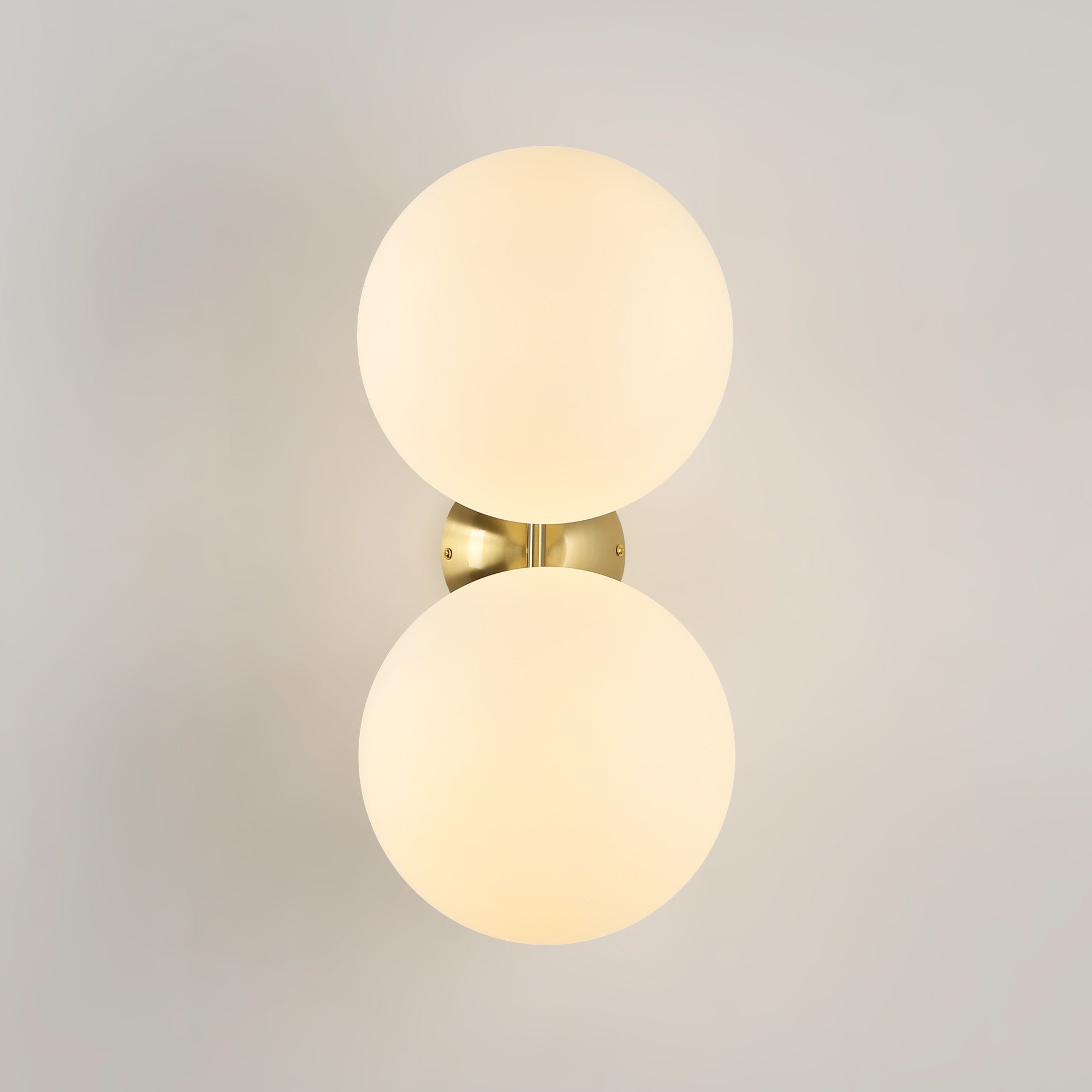 Aplique de pared doble bola cristal "VIC 220" - E27 - Ø 22cm