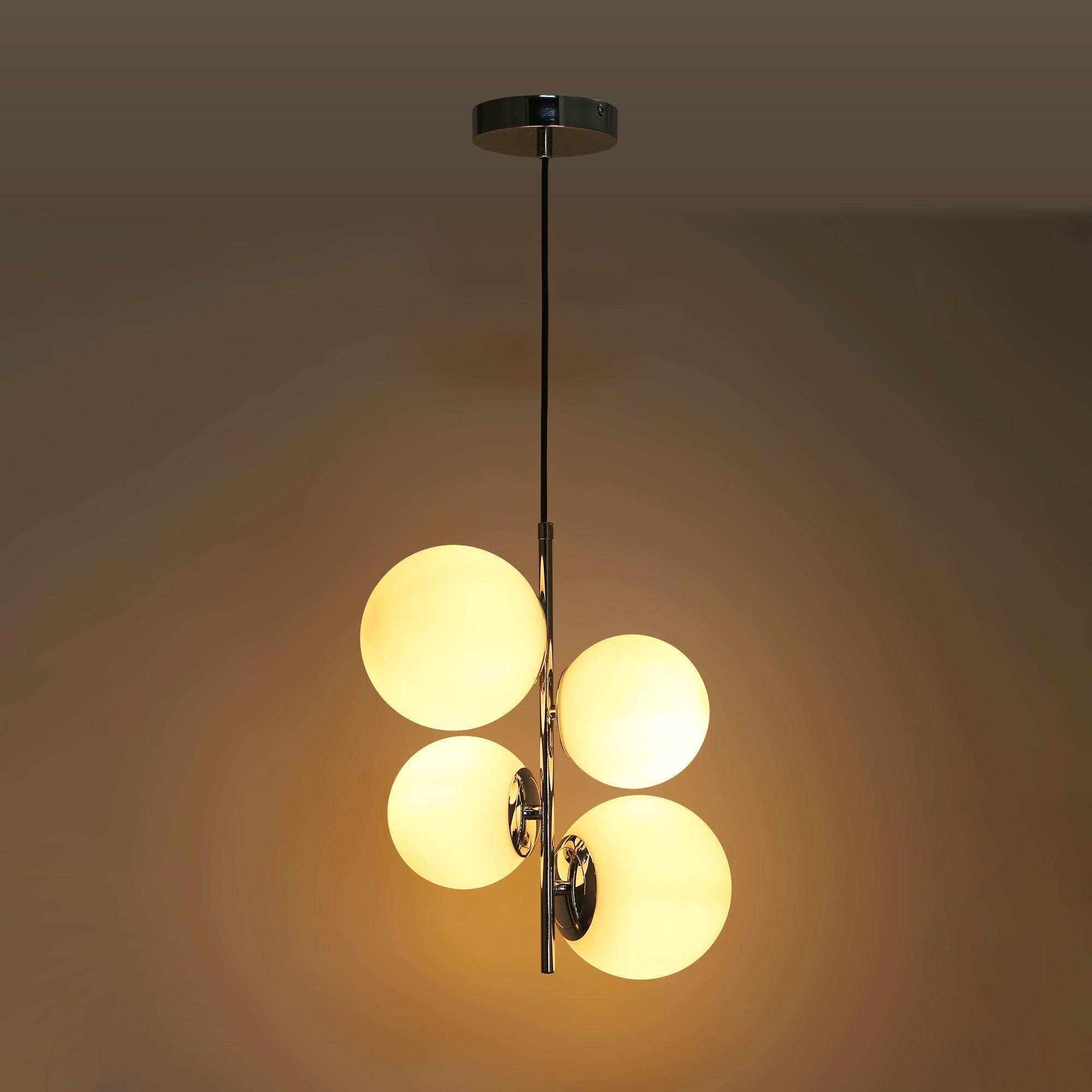 Lámpara colgante bola cristal "TANNA" - E27 - Ø 15cm