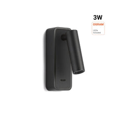 Aplique de pared para lectura "RAAM" 3W - Orientable - Chip OSRAM