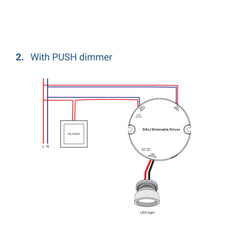Driver regulable DALI DT6 monocolor - 220-240V - Salida 6-25V DC - 9W