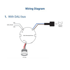 Driver regulable DALI DT6 monocolor - 220-240V - Salida 6-25V DC - 9W