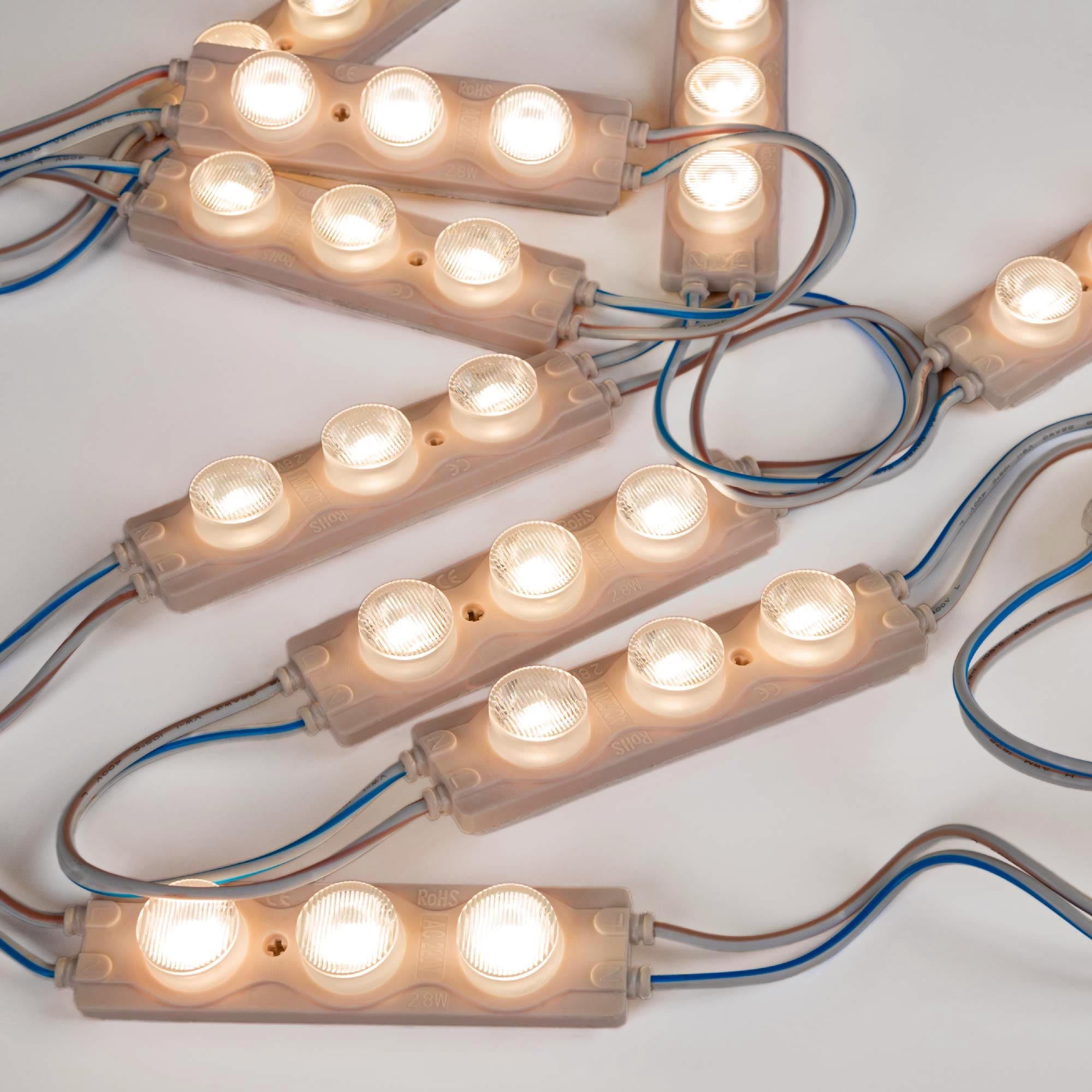 Módulo LED monocolor para rótulos - 3W - 220V AC - IP65 - 16º