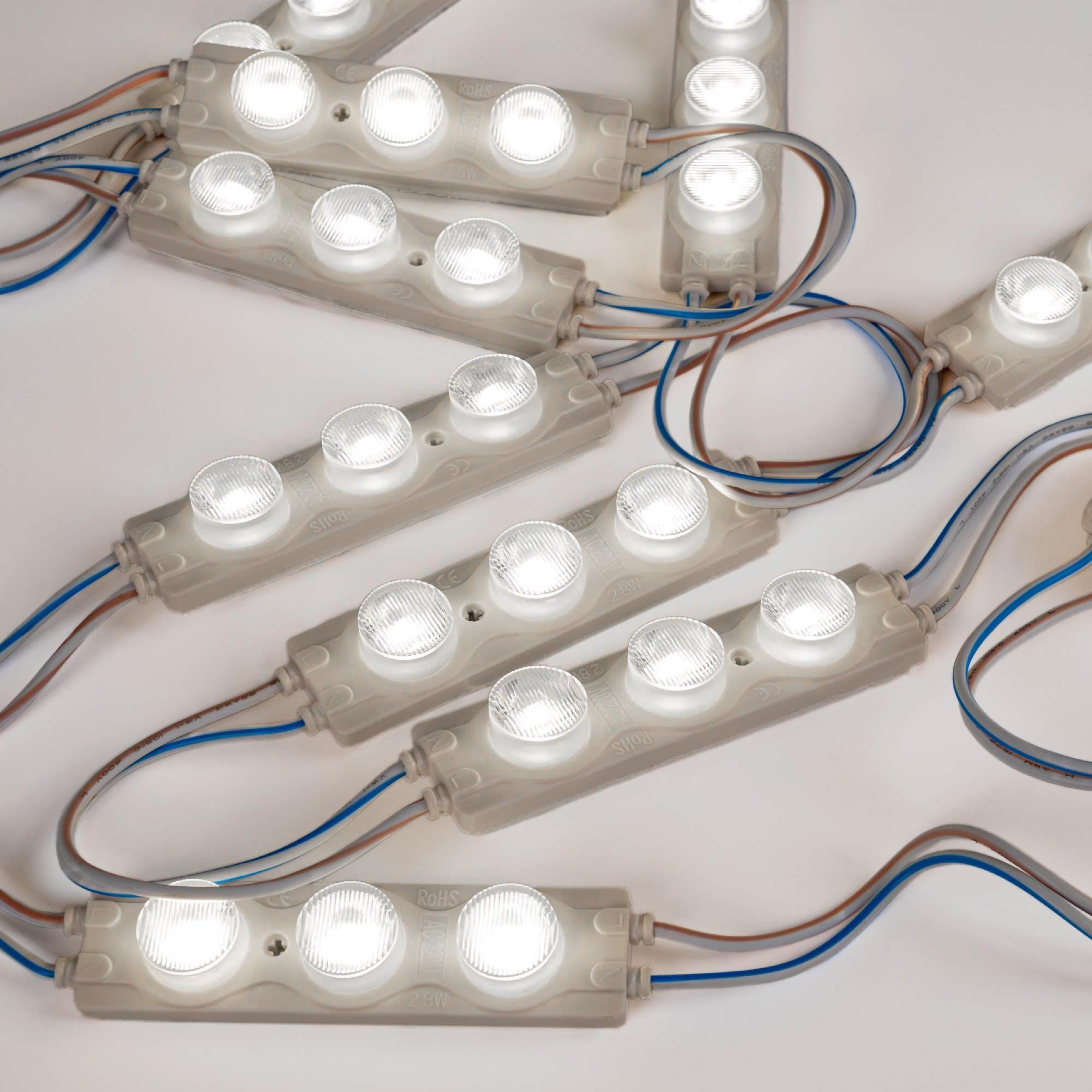 Módulo LED monocolor para rótulos - 3W - 220V AC - IP65 - 16º